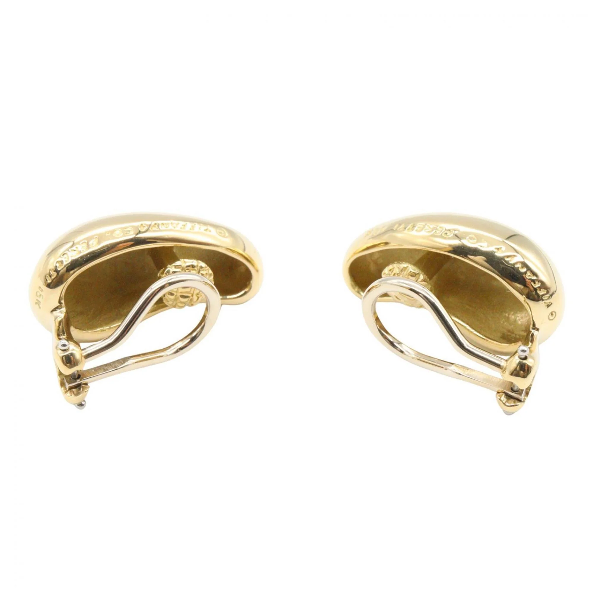 Bean Earrings 18K Yellow Gold 20mm 18K Yellow Gold - Image 2