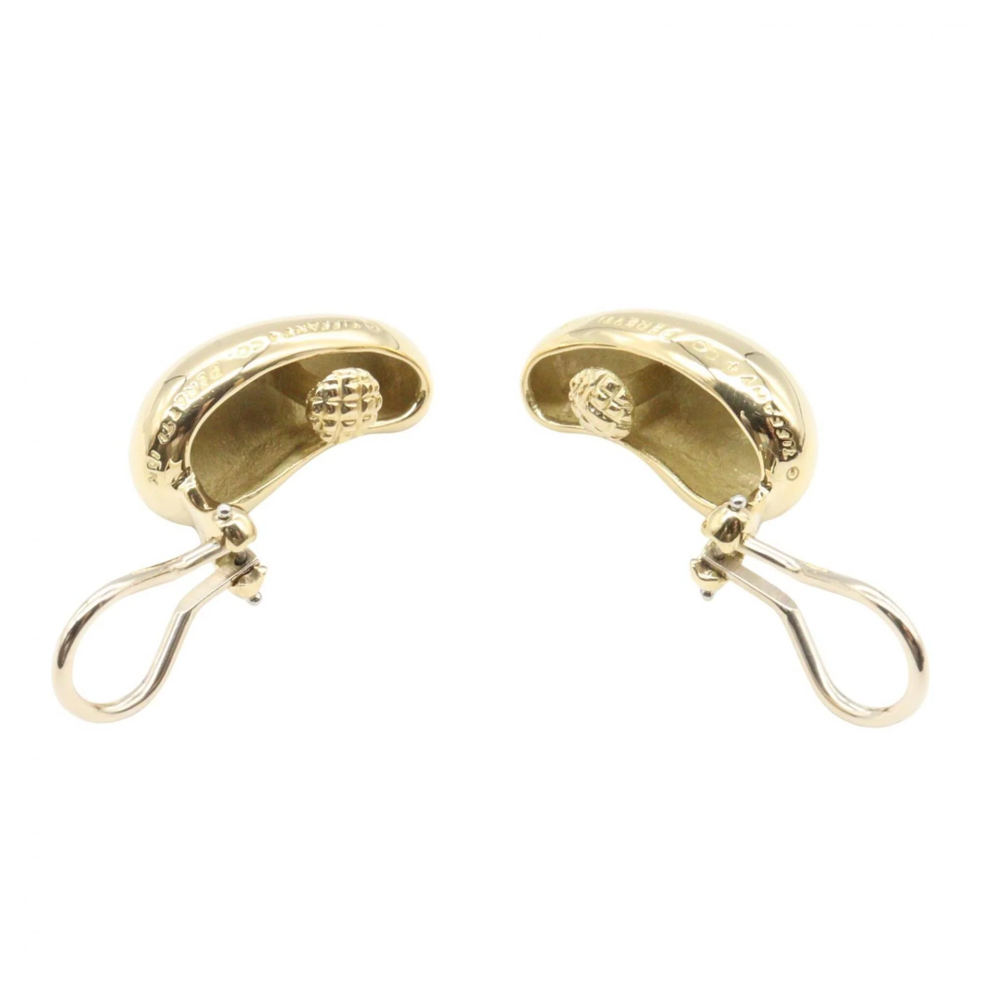 Bean Earrings 18K Yellow Gold 20mm 18K Yellow Gold - Image 3
