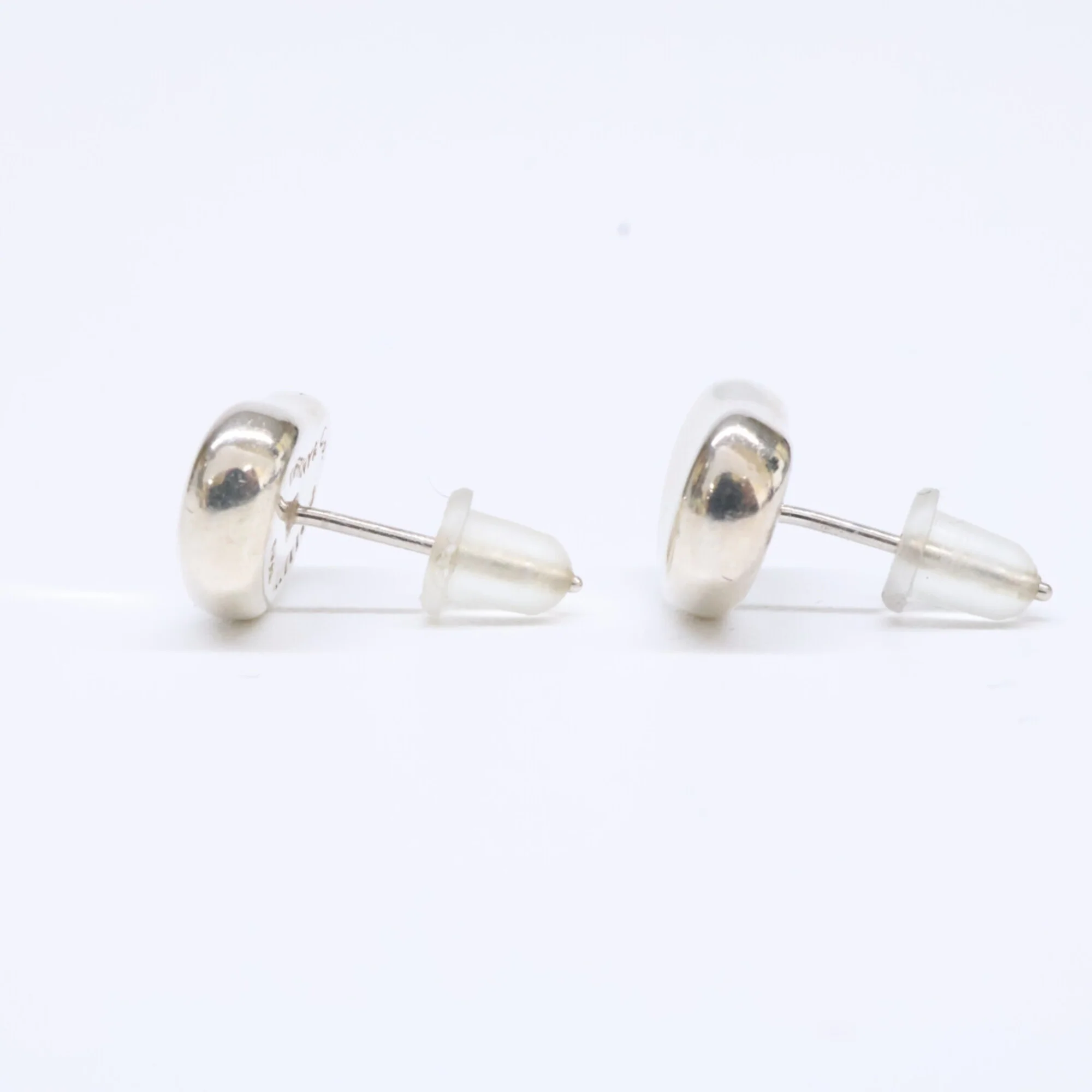 Bean Earrings Sterling Silver 11.5mm Sterling Silver - Image 2