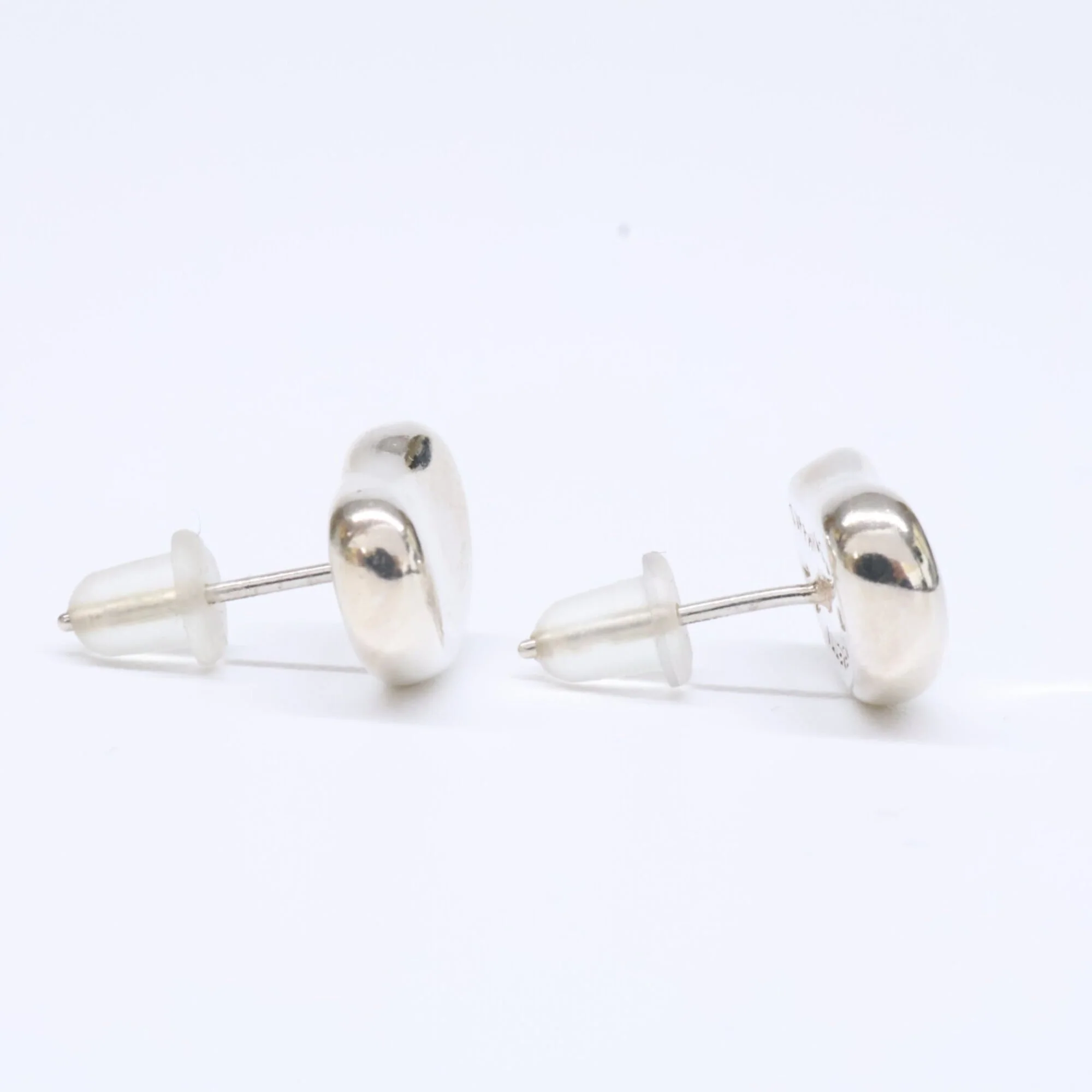 Bean Earrings Sterling Silver 11.5mm Sterling Silver - Image 4