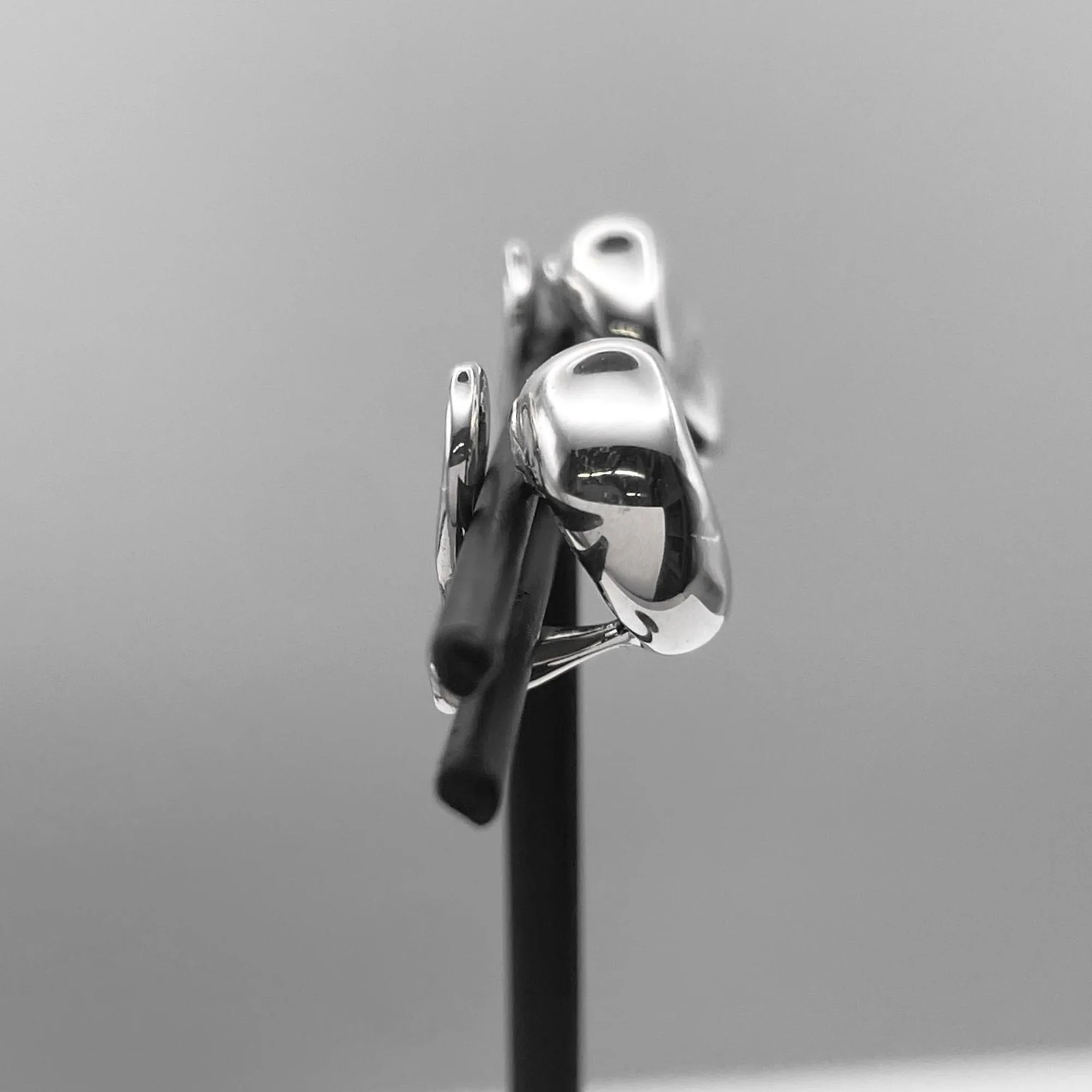 Bean Earrings Sterling Silver 13mm Sterling Silver - Image 5
