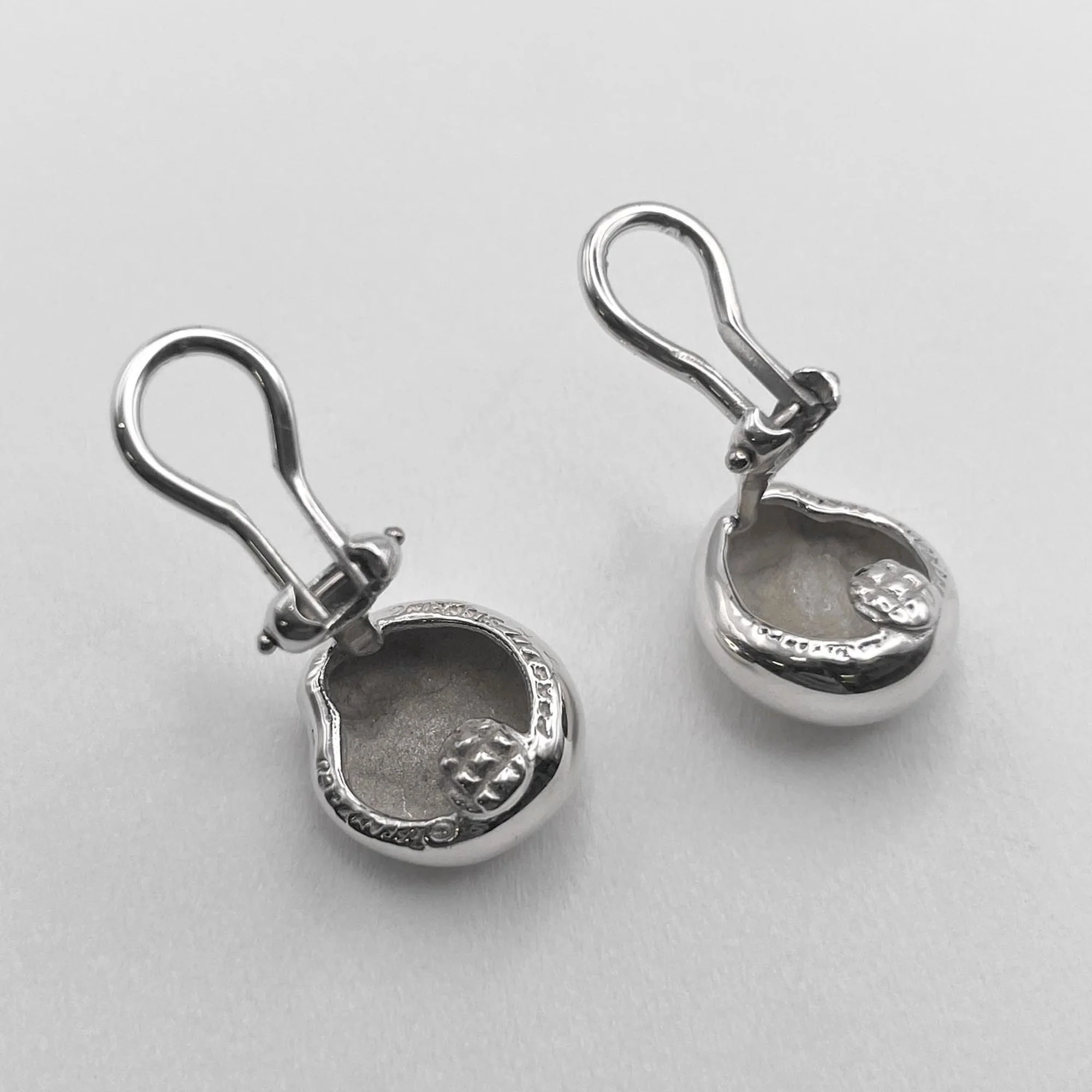 Bean Earrings Sterling Silver 13mm Sterling Silver - Image 9