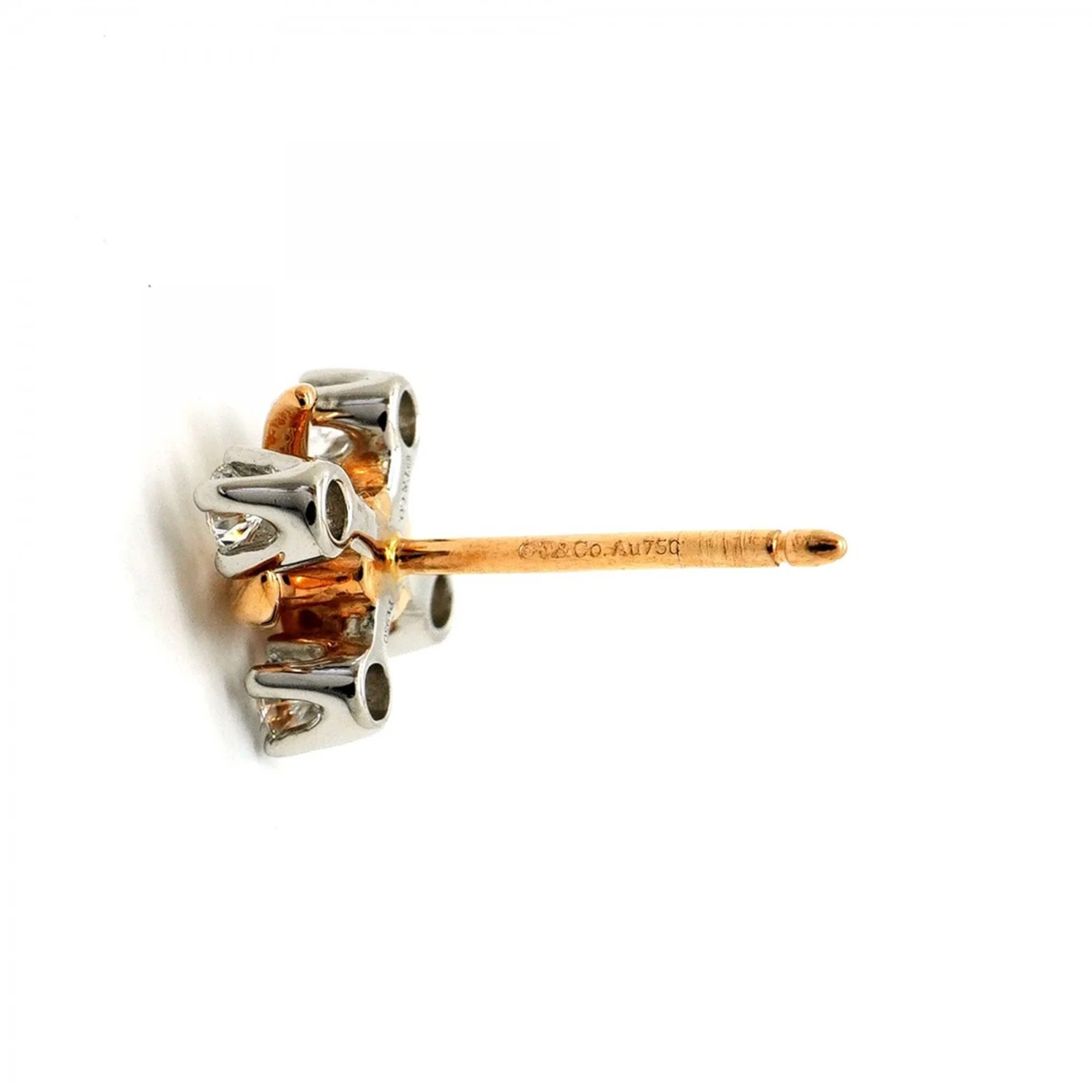 Earrings 18K Rose Gold and Platinum - Image 5