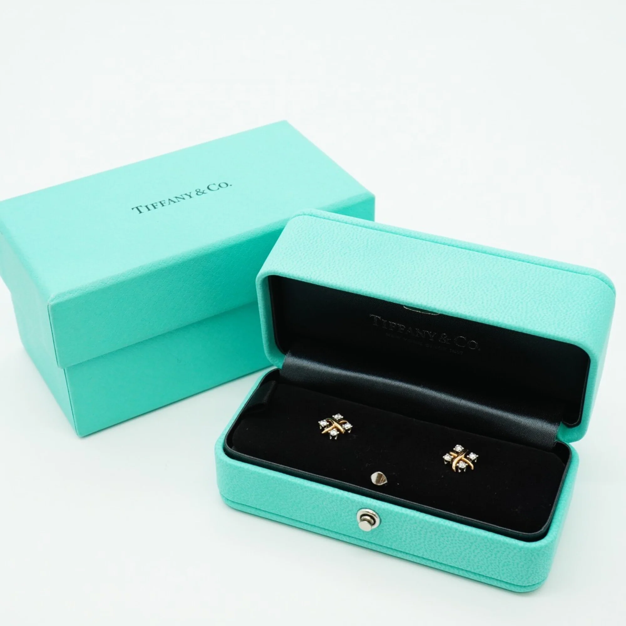 Earrings 18K Rose Gold and Platinum - Image 8