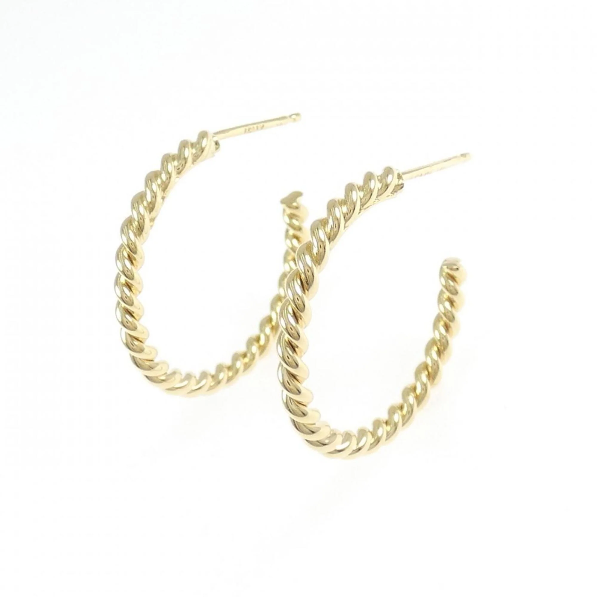 Earrings Hoop 18K Yellow Gold - Image 2