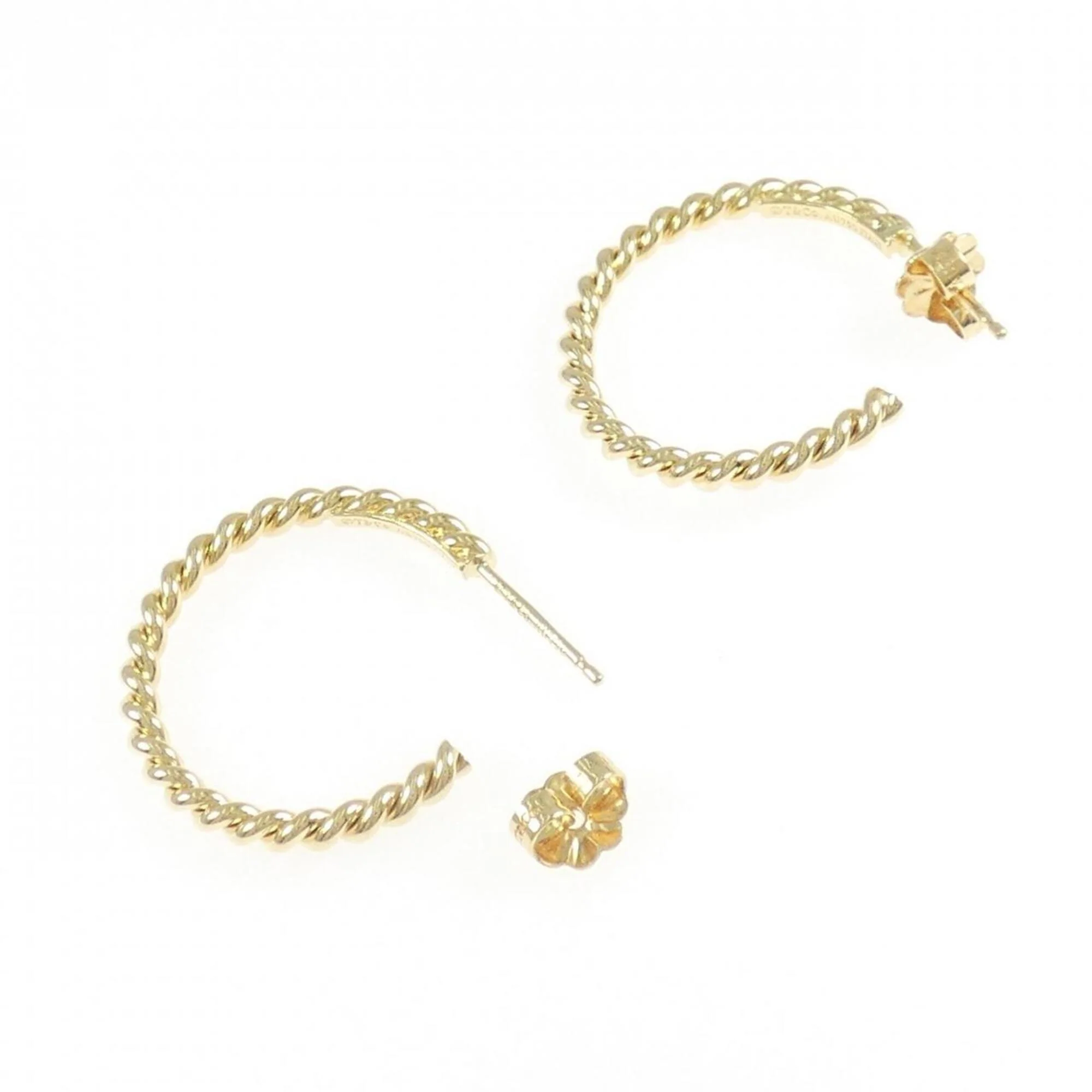 Earrings Hoop 18K Yellow Gold - Image 3