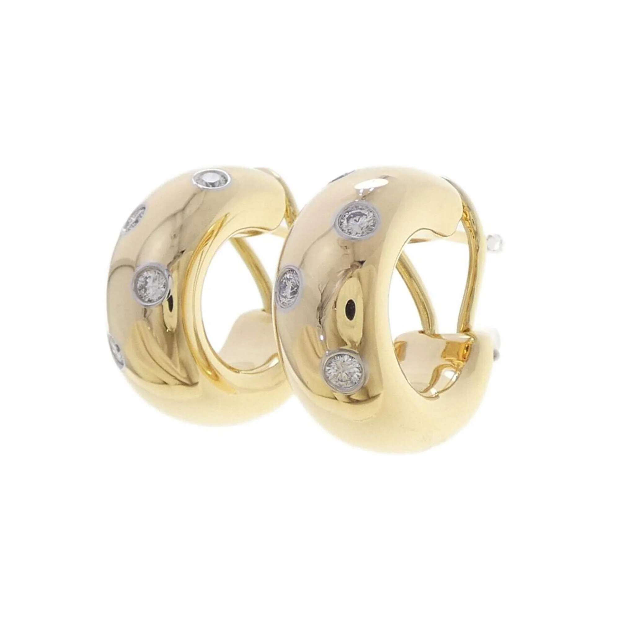 Earrings Hoop Platinum and 18K Yellow Gold - Image 2