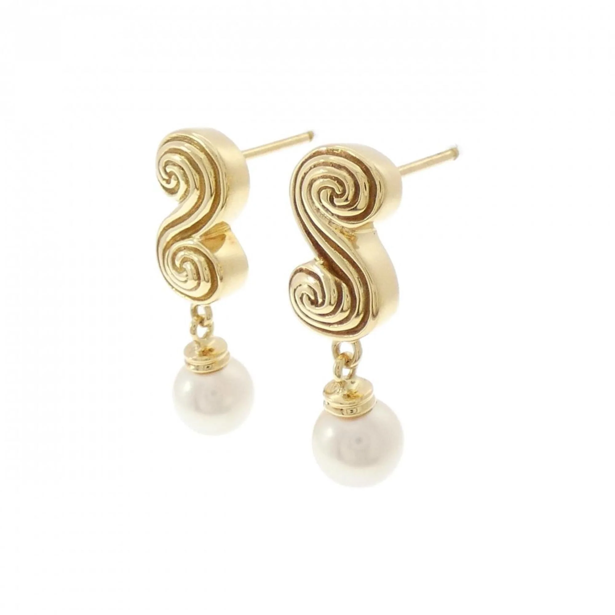 Earrings Pearl 18K Yellow Gold - Image 2