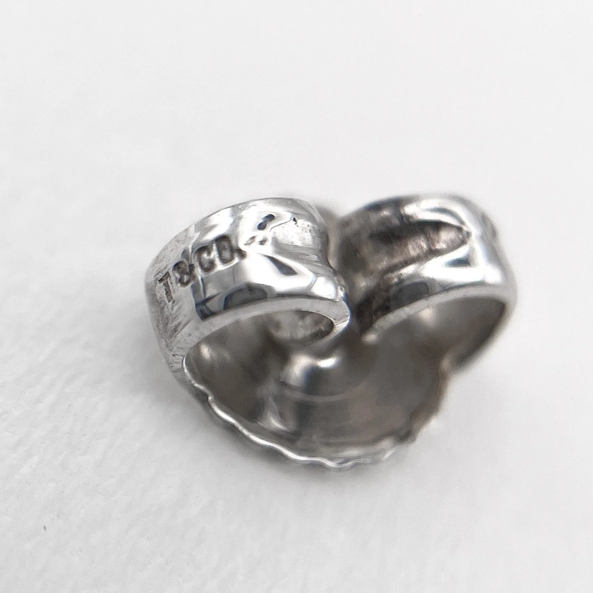 Earrings Stud Sterling Silver and 14K White Gold - Image 8