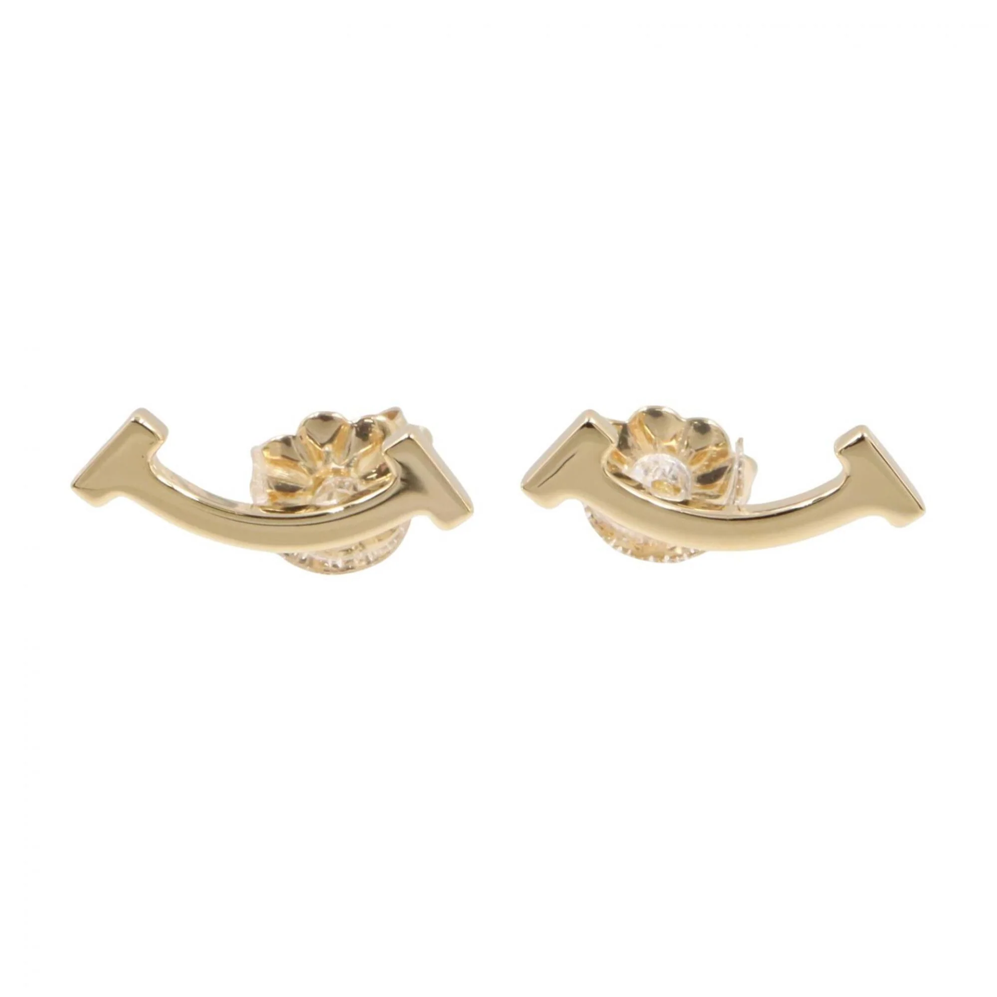 T Smile Mini Pendant Necklace 18K Yellow Gold Earrings 18K Yellow Gold