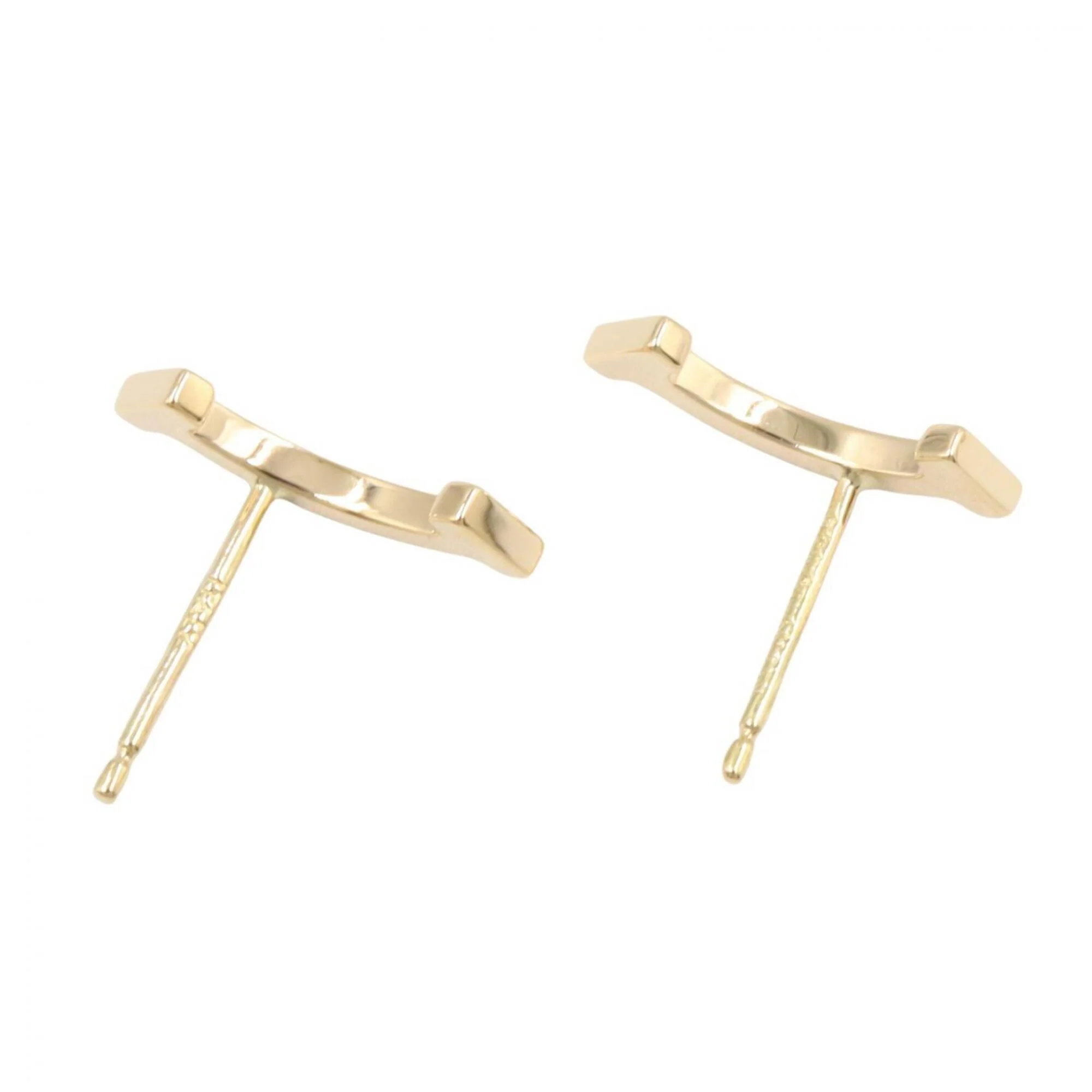 T Smile Mini Pendant Necklace 18K Yellow Gold Earrings 18K Yellow Gold - Image 3