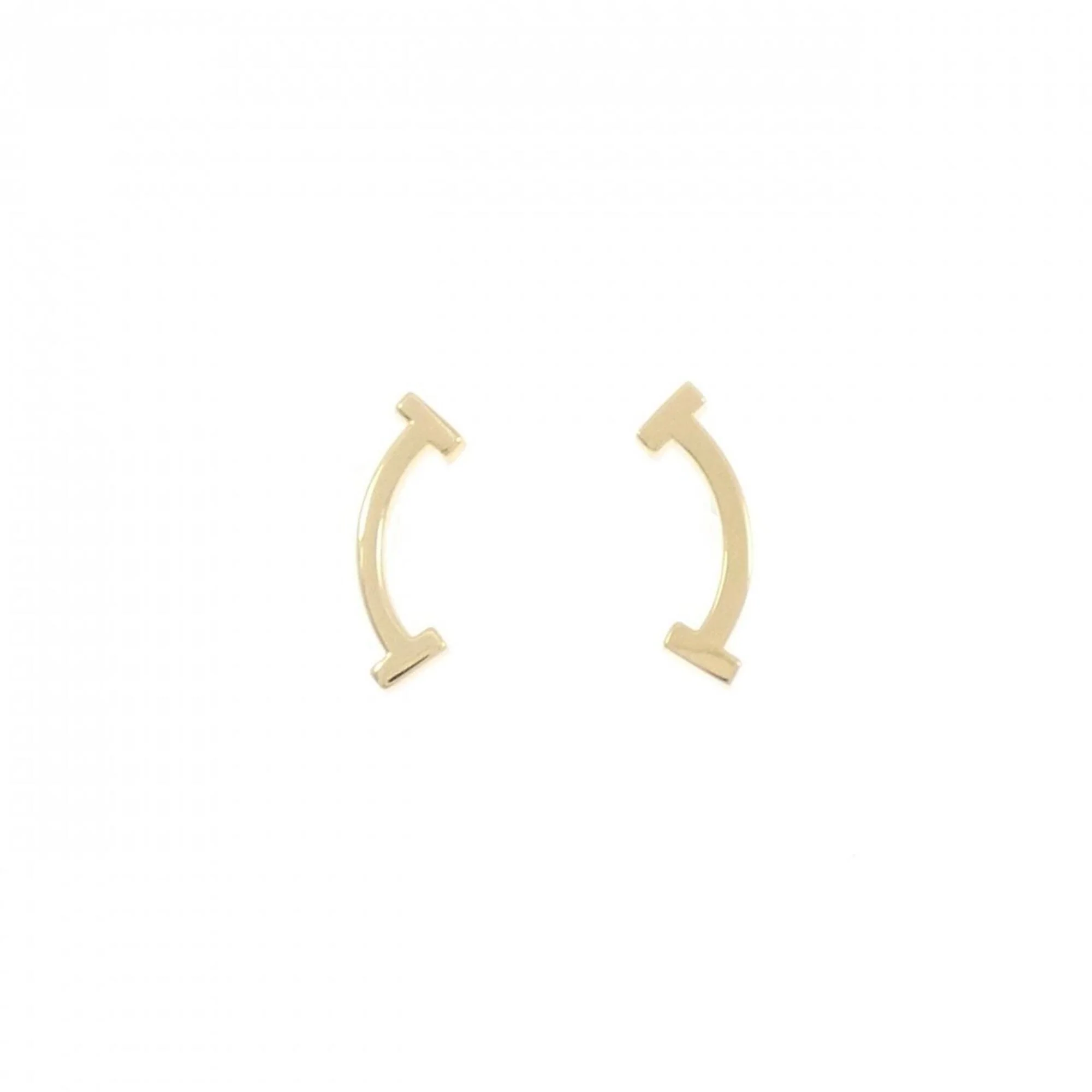 T Smile Pendant Necklace 18K Yellow Gold Earrings 18K Yellow Gold