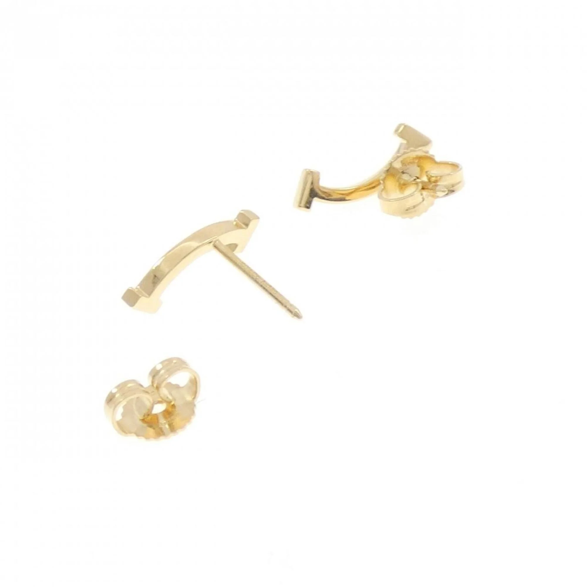 T Smile Pendant Necklace 18K Yellow Gold Earrings 18K Yellow Gold - Image 3