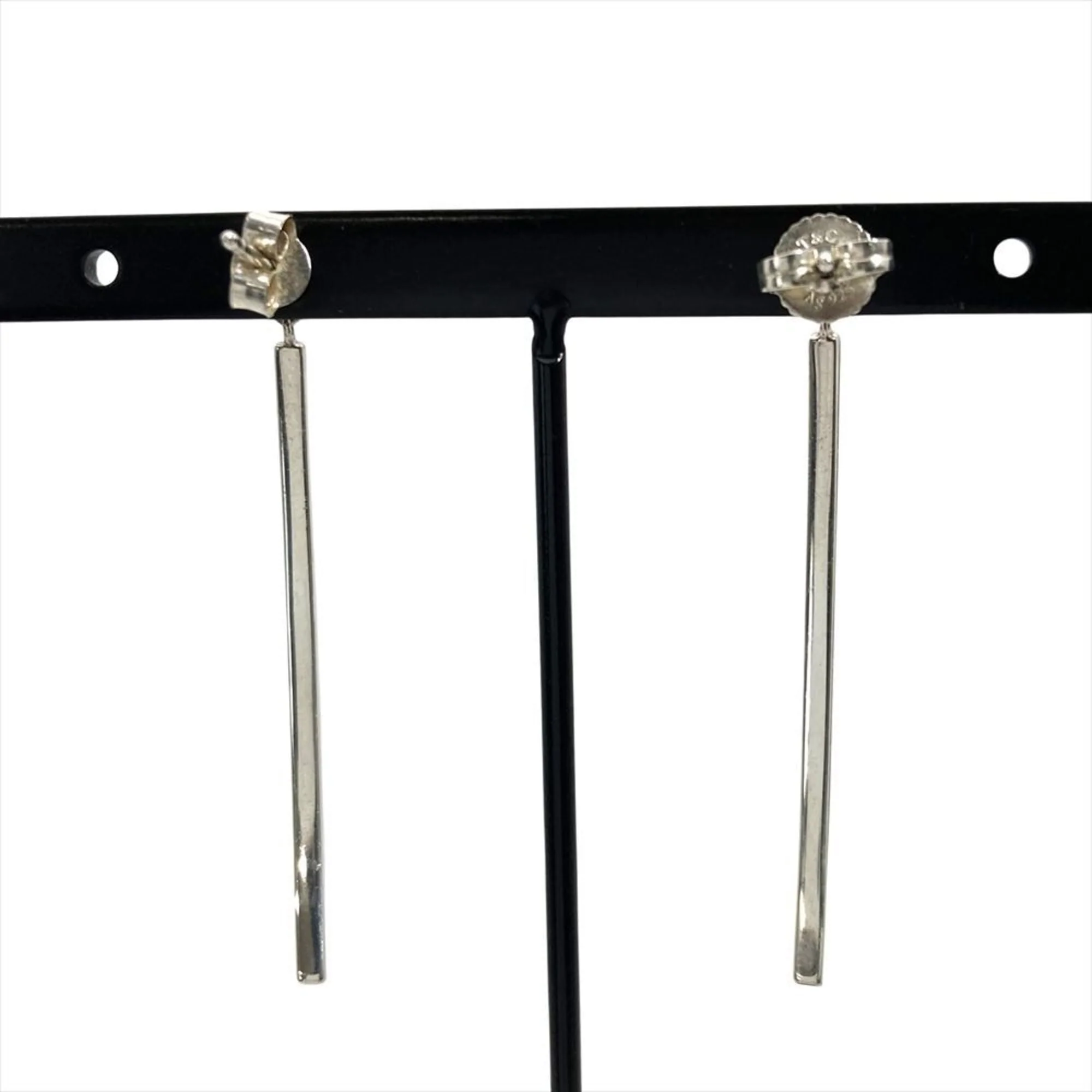 T Wire Bar Earrings Sterling Silver Sterling Silver - Image 3