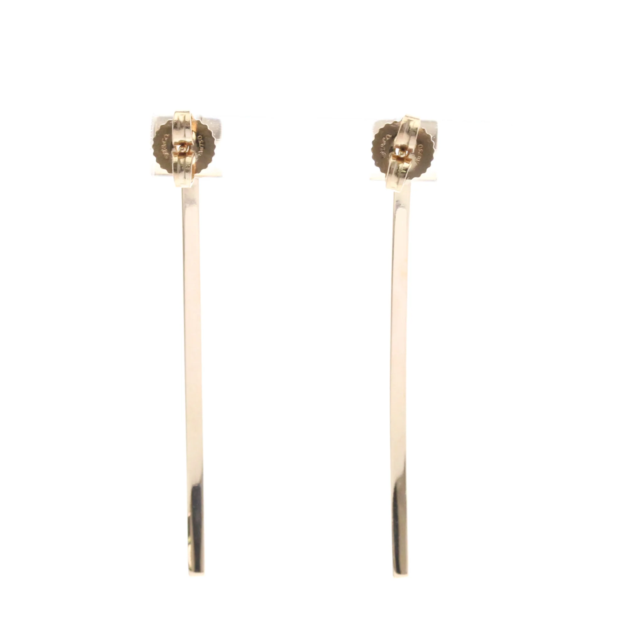 T Wire Drop Earrings 18K Rose Gold 18K Rose Gold - Image 2