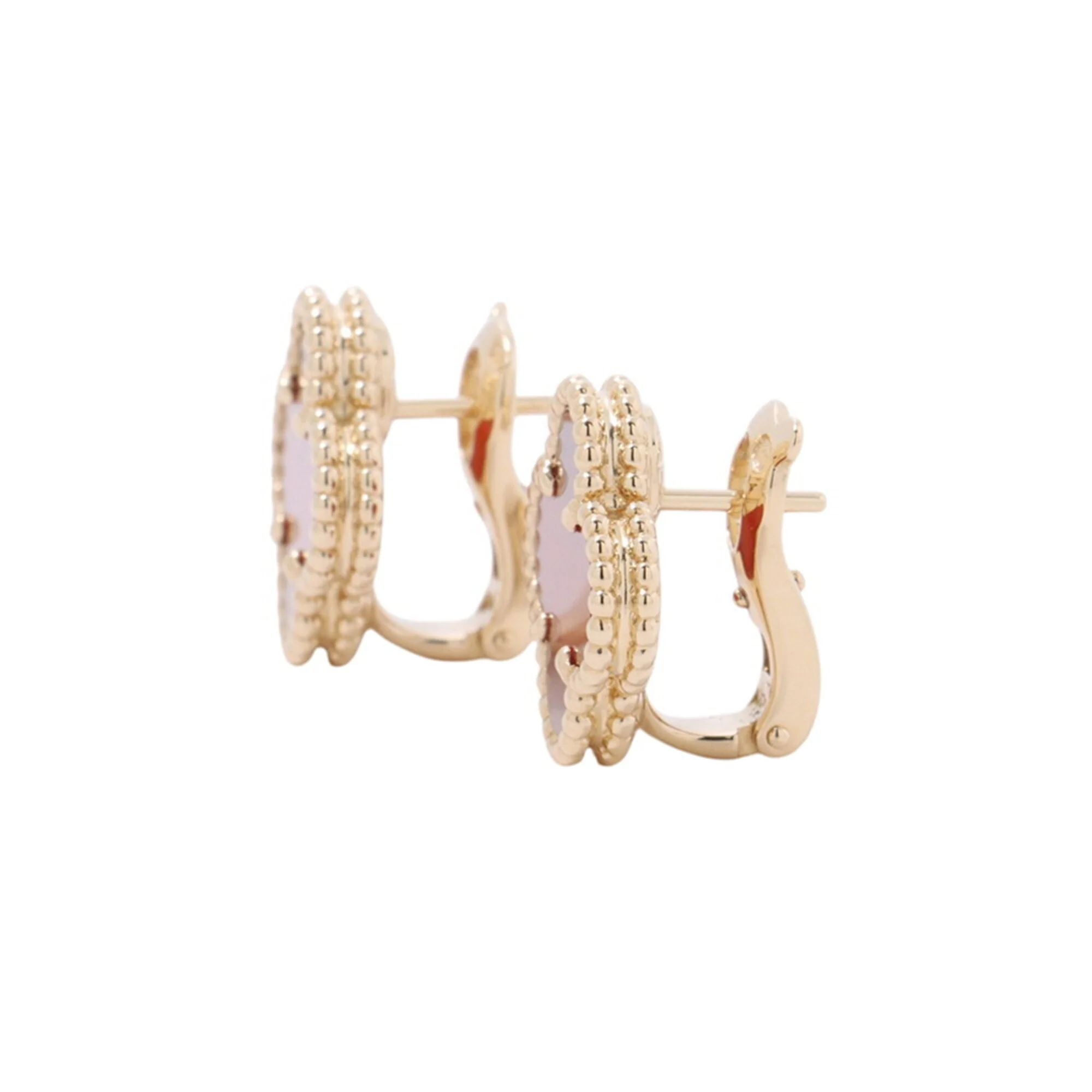 Alhambra Earrings 18K Yellow Gold and Carnelian 18K Yellow Gold - Image 2