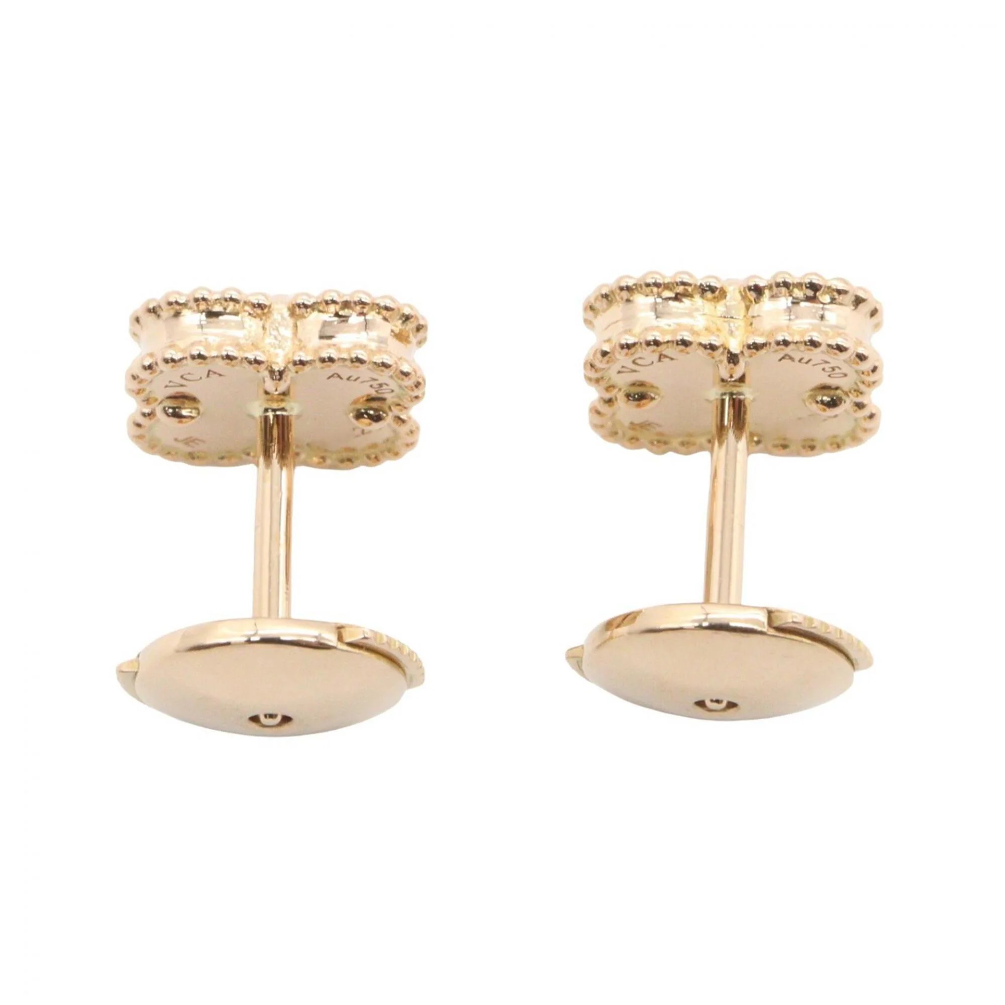 Sweet Alhambra Earrings 18K Rose Gold and Carnelian 18K Rose Gold - Image 2