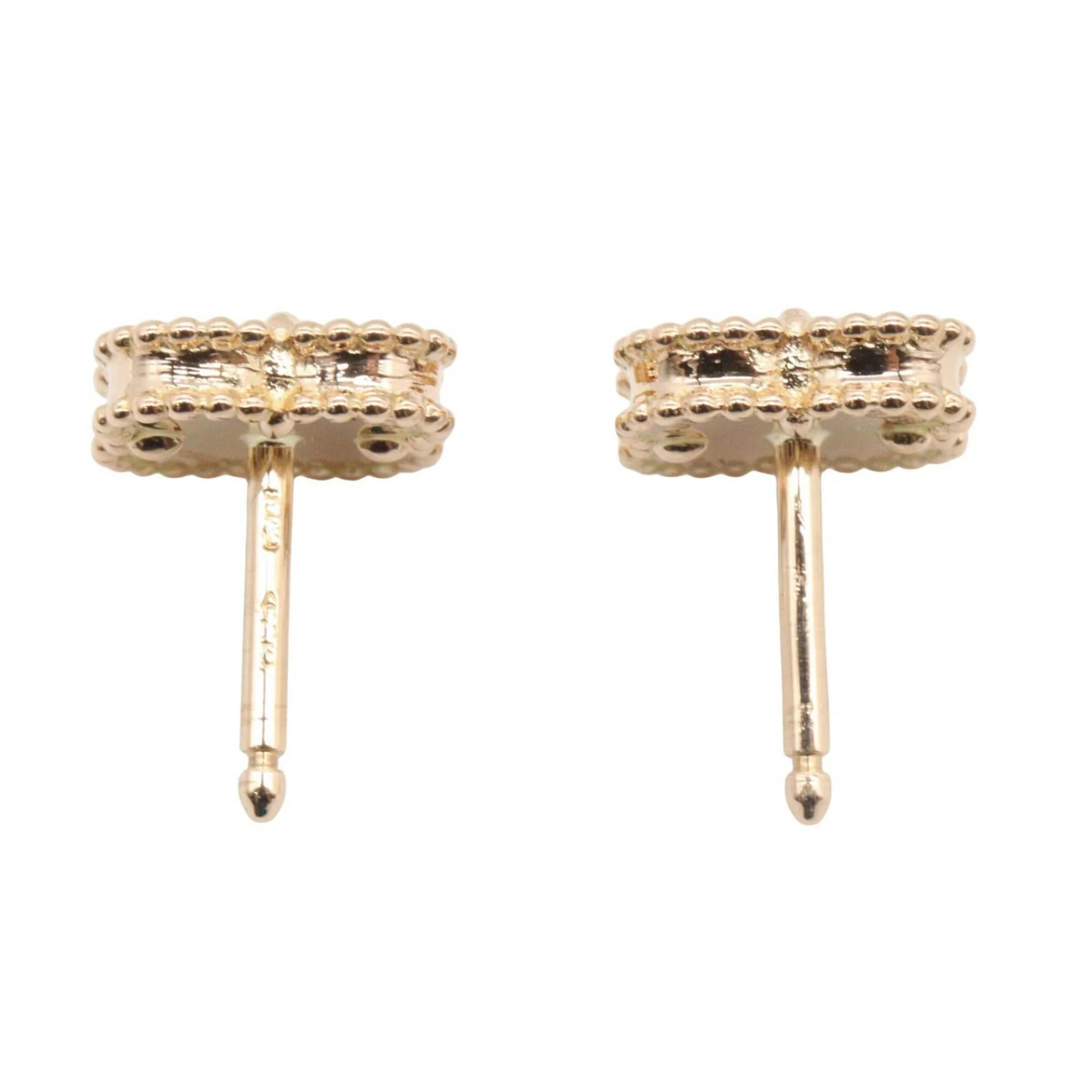 Sweet Alhambra Earrings 18K Rose Gold and Carnelian 18K Rose Gold - Image 3
