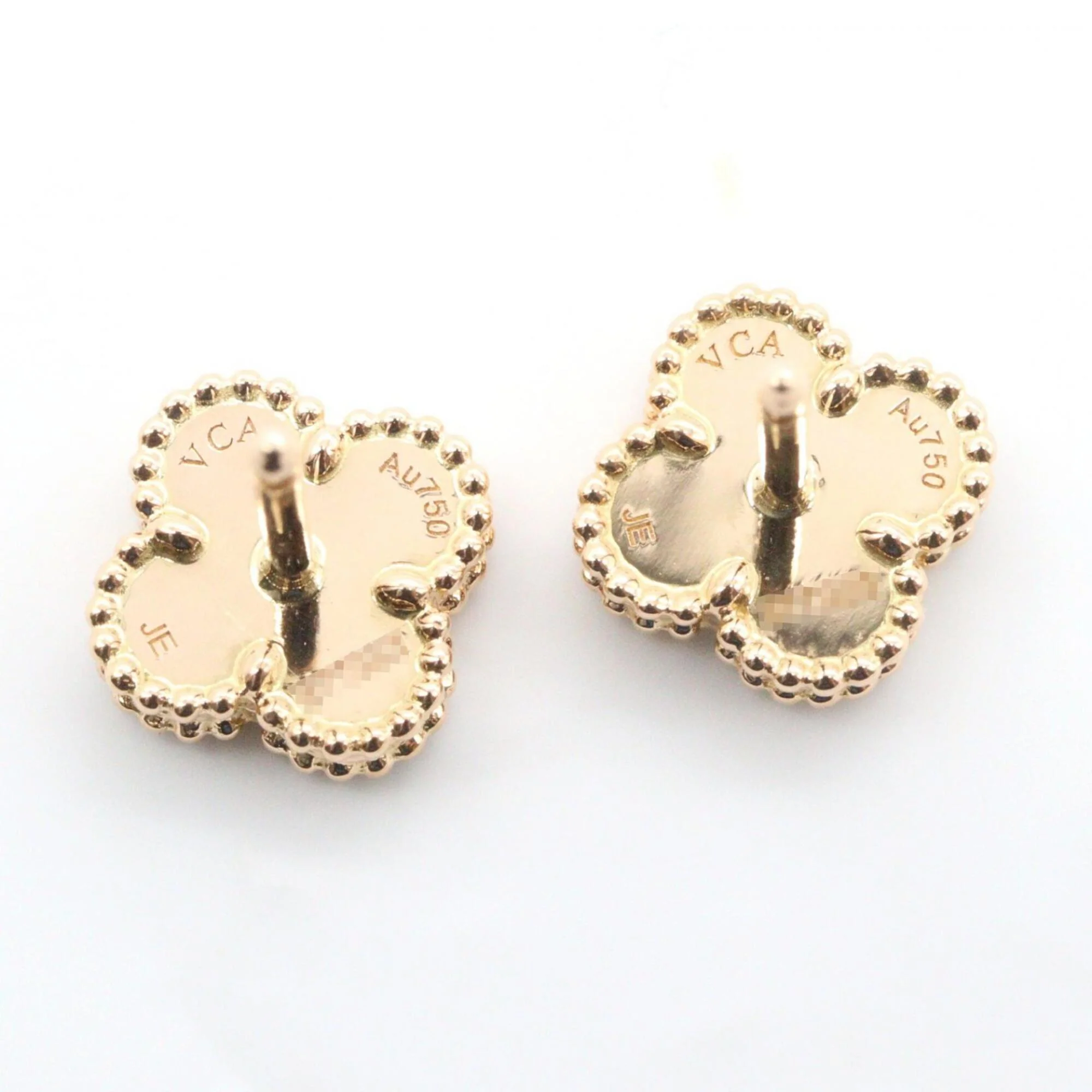 Sweet Alhambra Earrings 18K Rose Gold and Carnelian 18K Rose Gold - Image 5
