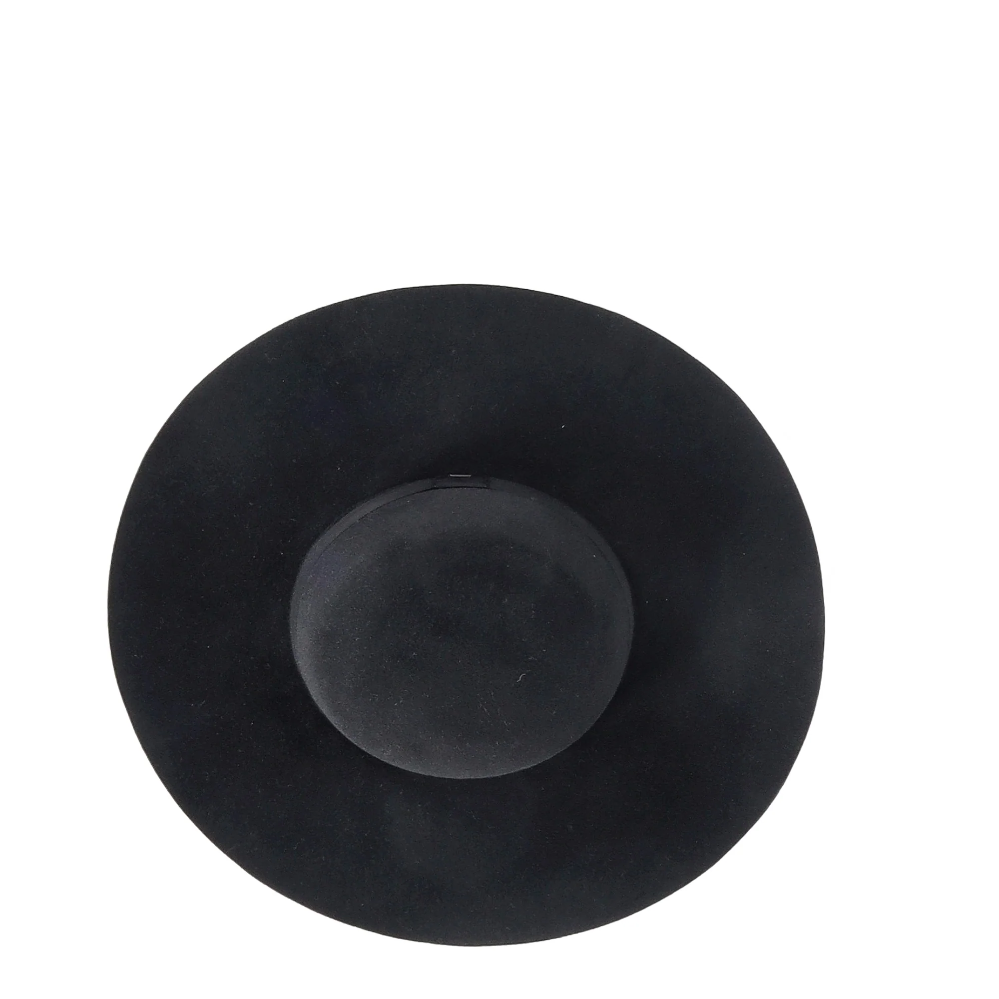 Saint Laurent Ribbon Band Flat Brim Hat in Black Wool - Image 5