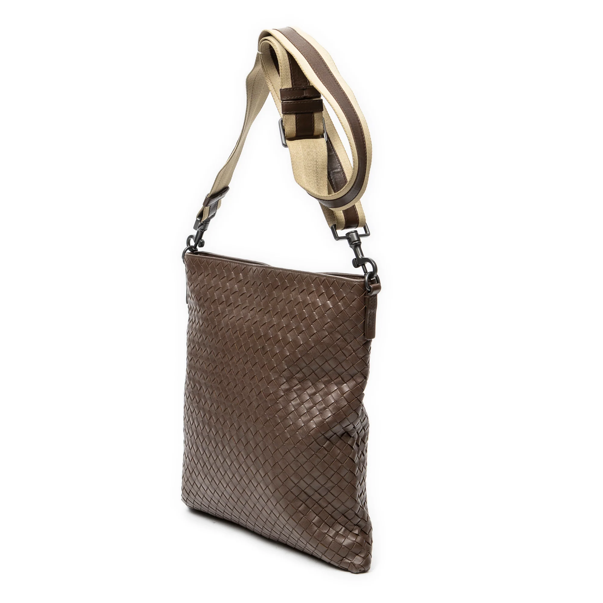 Flat Messenger Bag Intrecciato Nappa Medium - Image 2