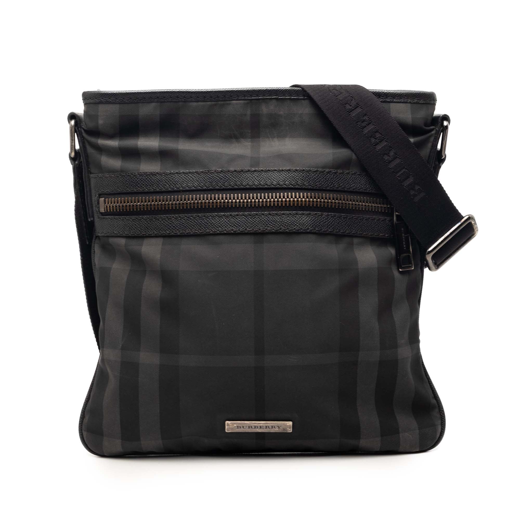 Beckley Crossbody Smoked Check Coated Canvas