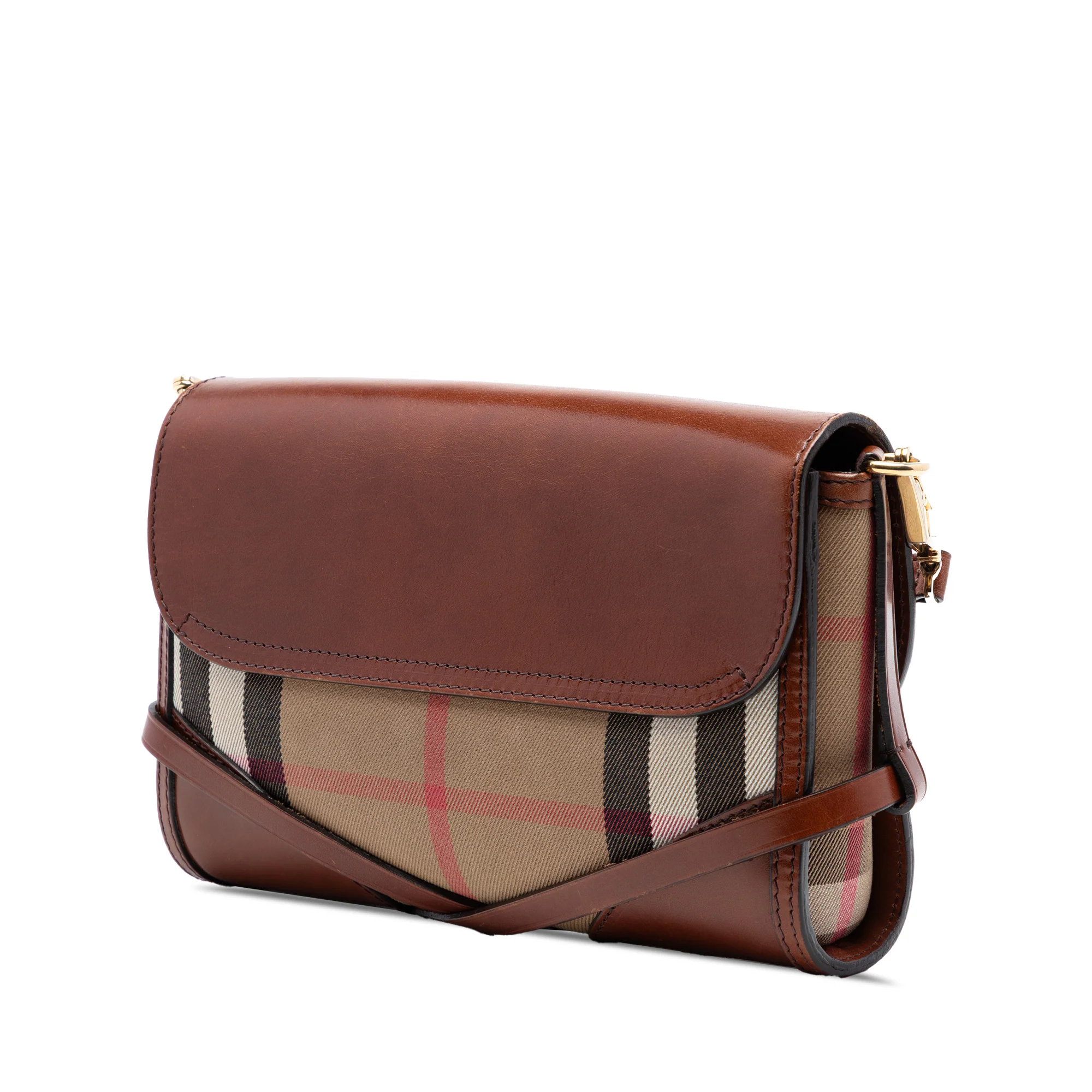 Bridle Abbott Crossbody Bag House Check Canvas and Leather Small - Image 2
