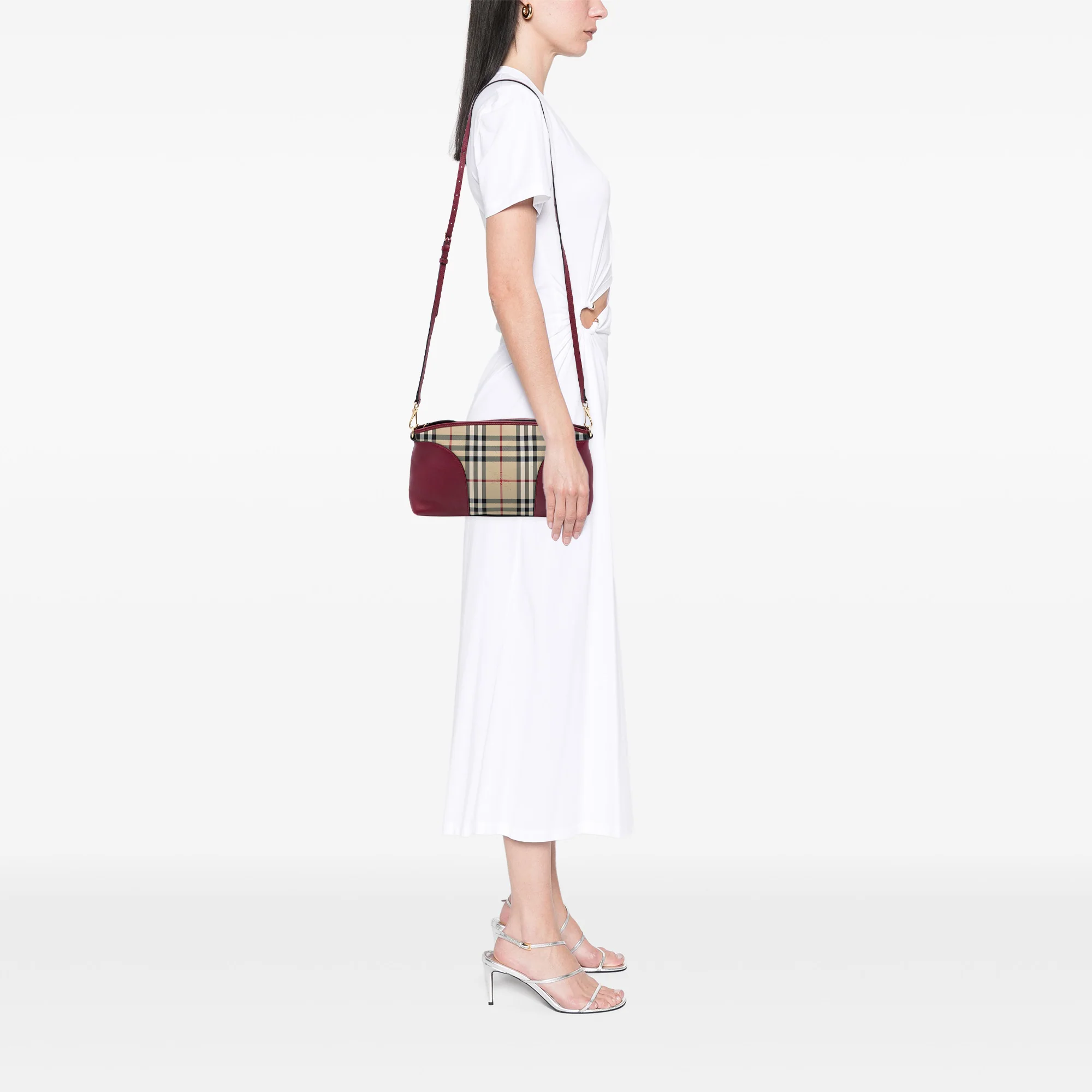 Chichester Crossbody Bag Horseferry Check Canvas and Leather Small - Image 6