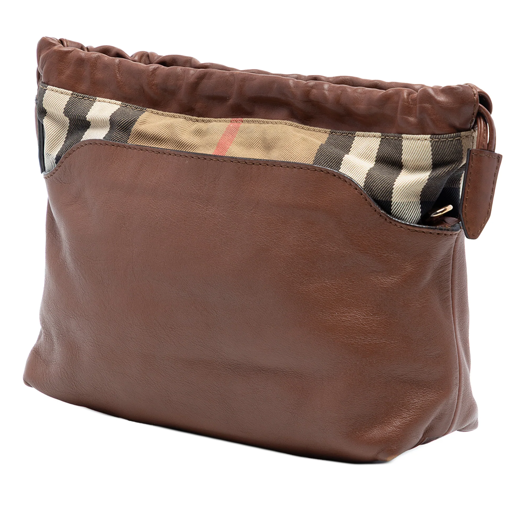 Little Crush Crossbody Bag Leather and House Check Canvas - Image 2