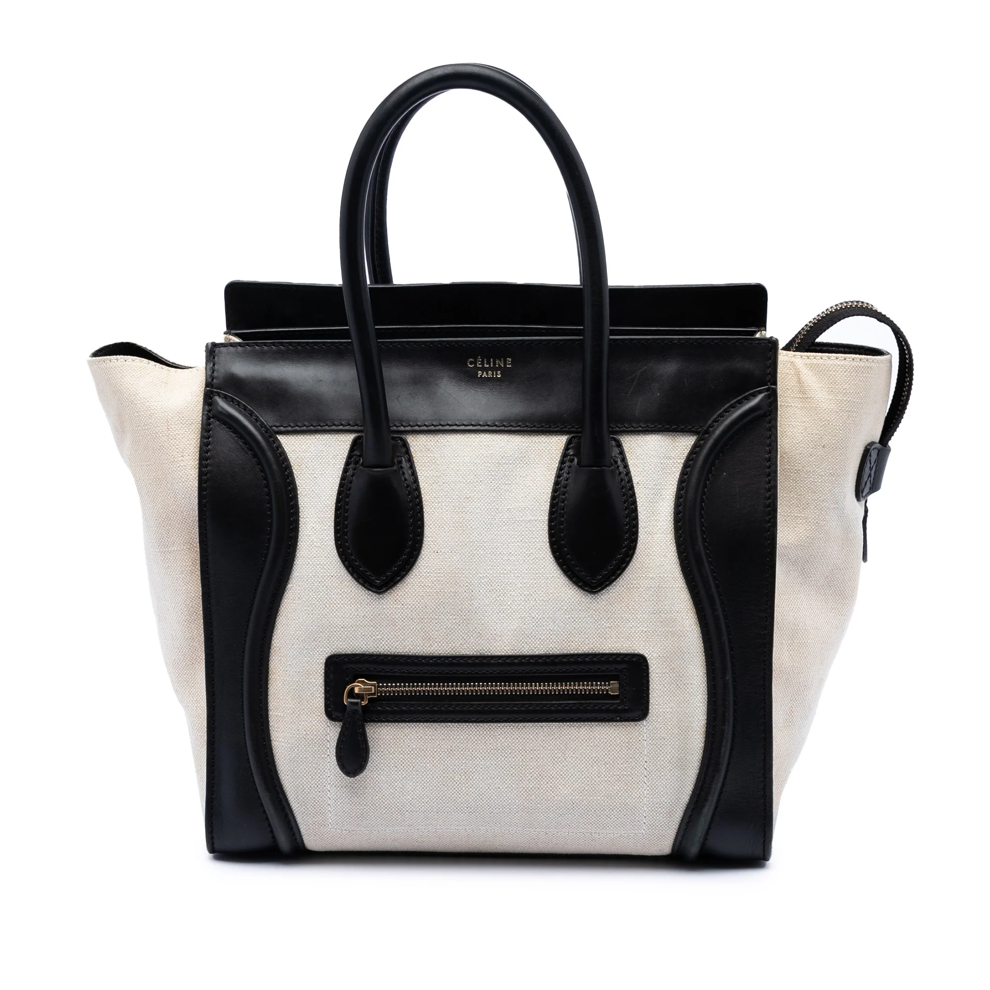 Luggage Bag Canvas and Leather Mini