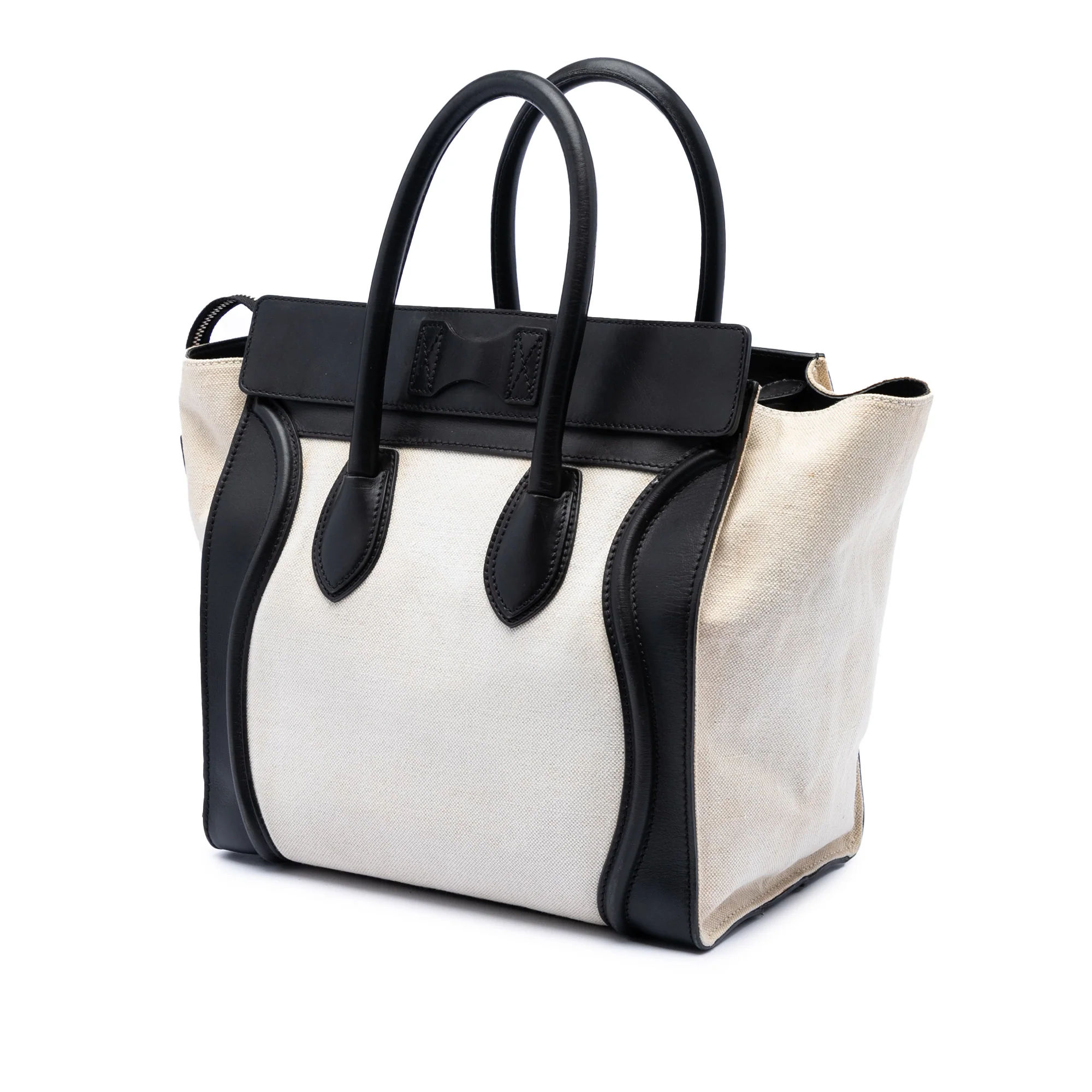 Luggage Bag Canvas and Leather Mini - Image 2
