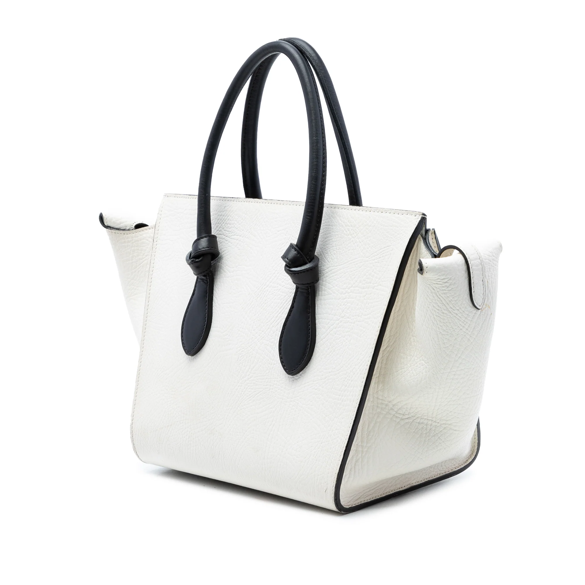 Tie Knot Tote Grainy Leather Small - Image 2