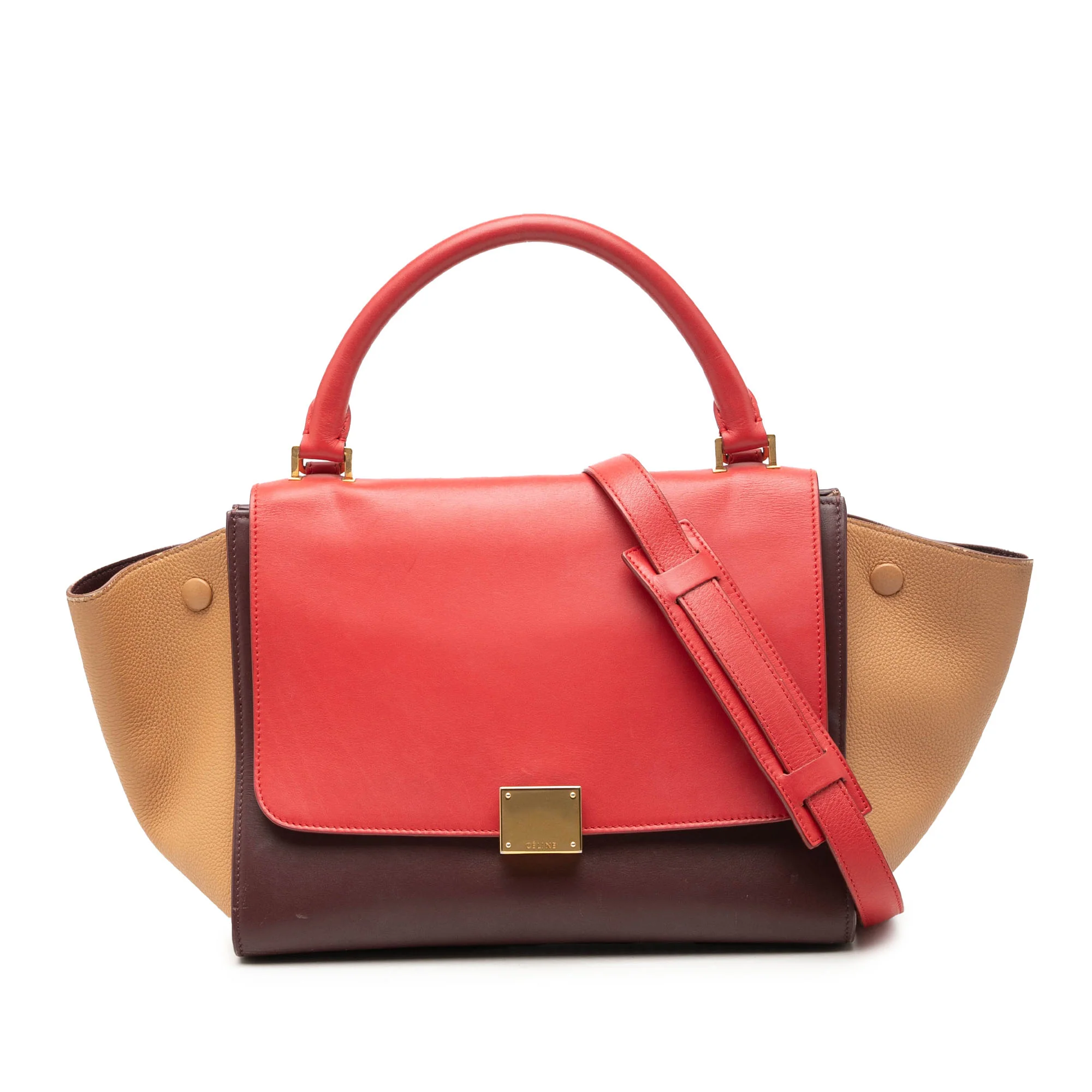 Tricolor Trapeze Bag Leather Small