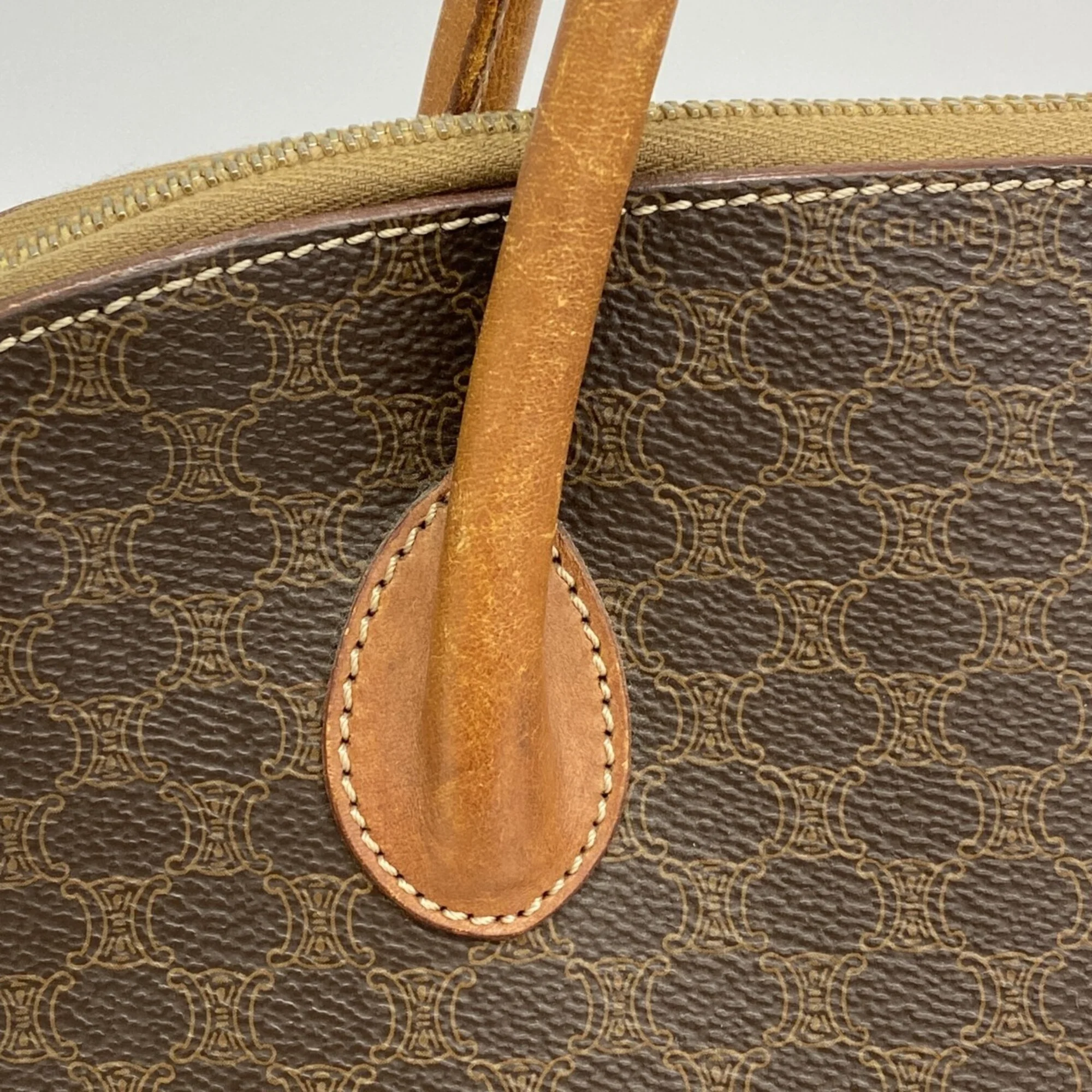 Vintage Duffle Bag Macadam Coated Canvas Medium - Image 9