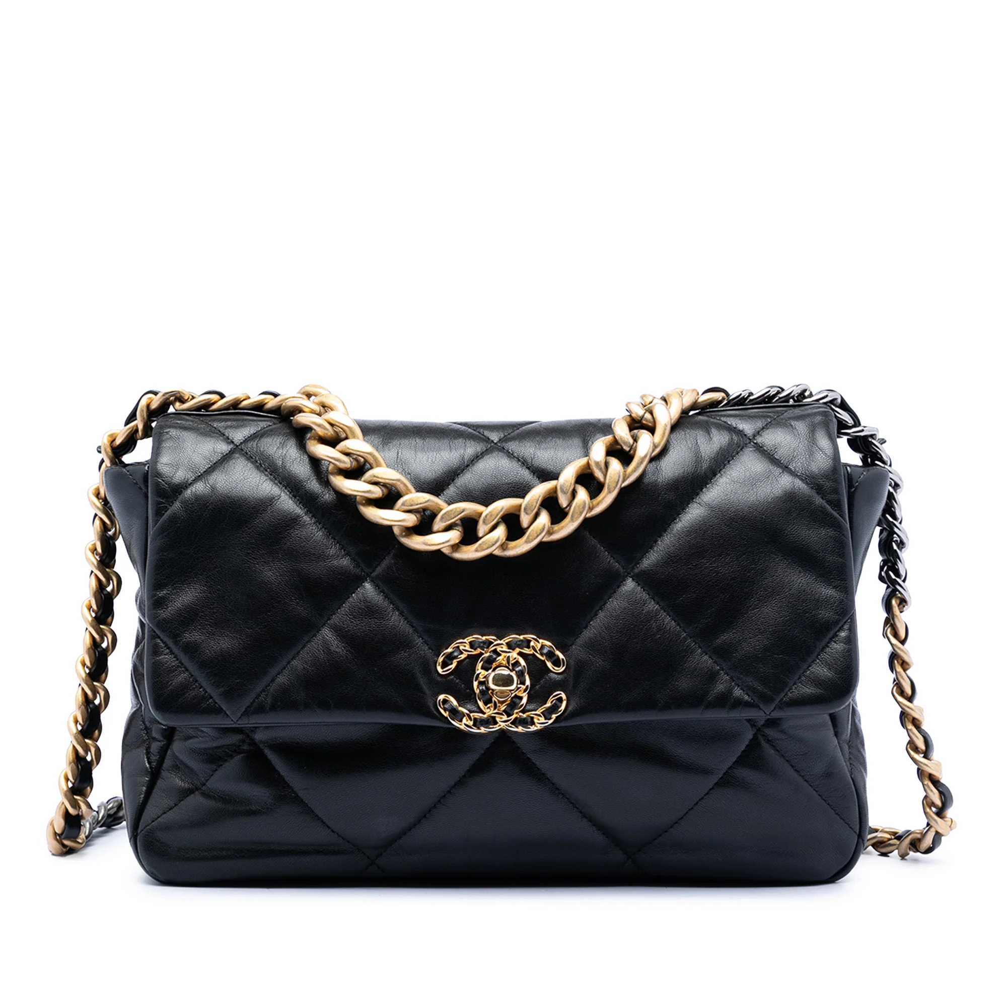19 Flap Bag Quilted Goatskin Large