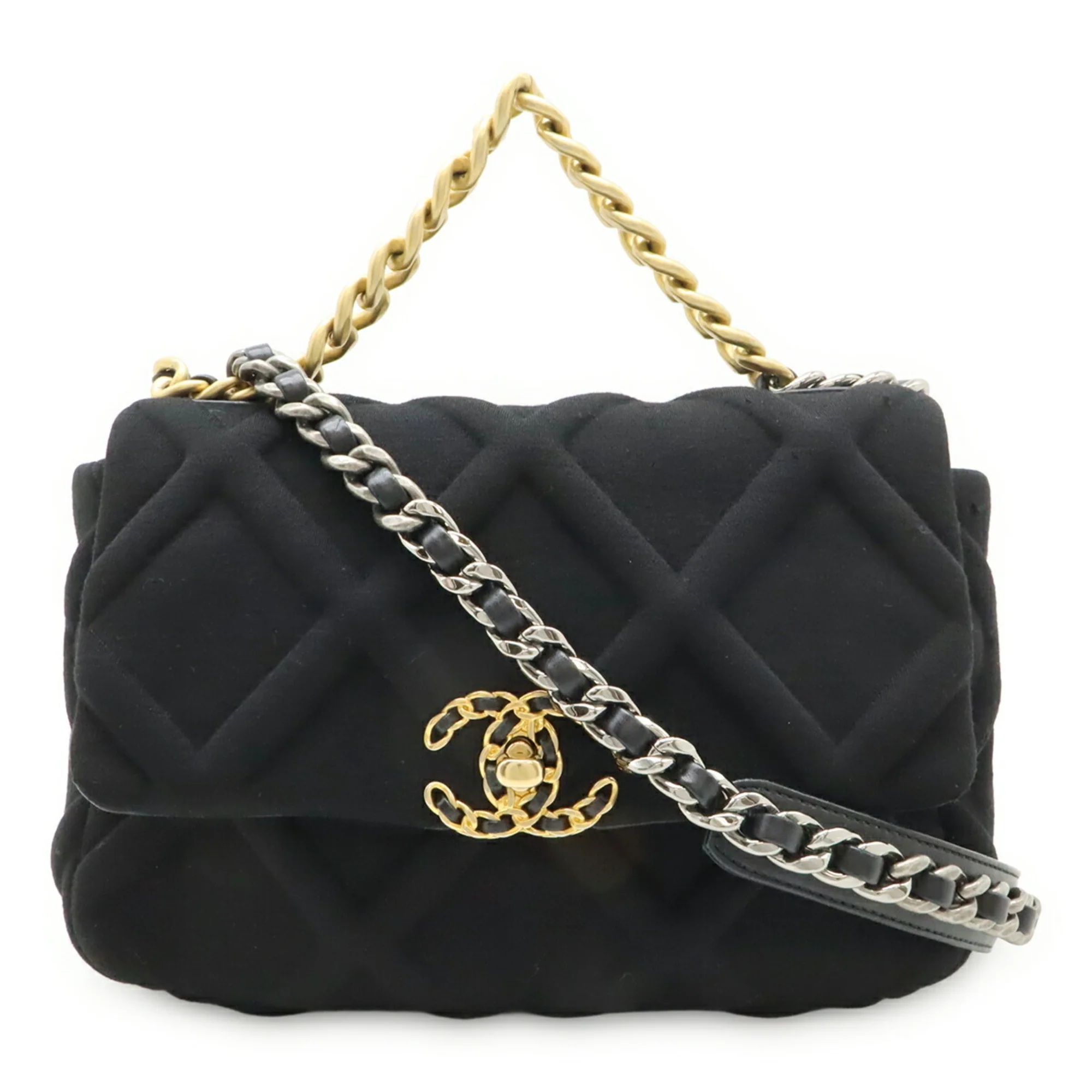 19 Flap Bag Quilted Jersey Large
