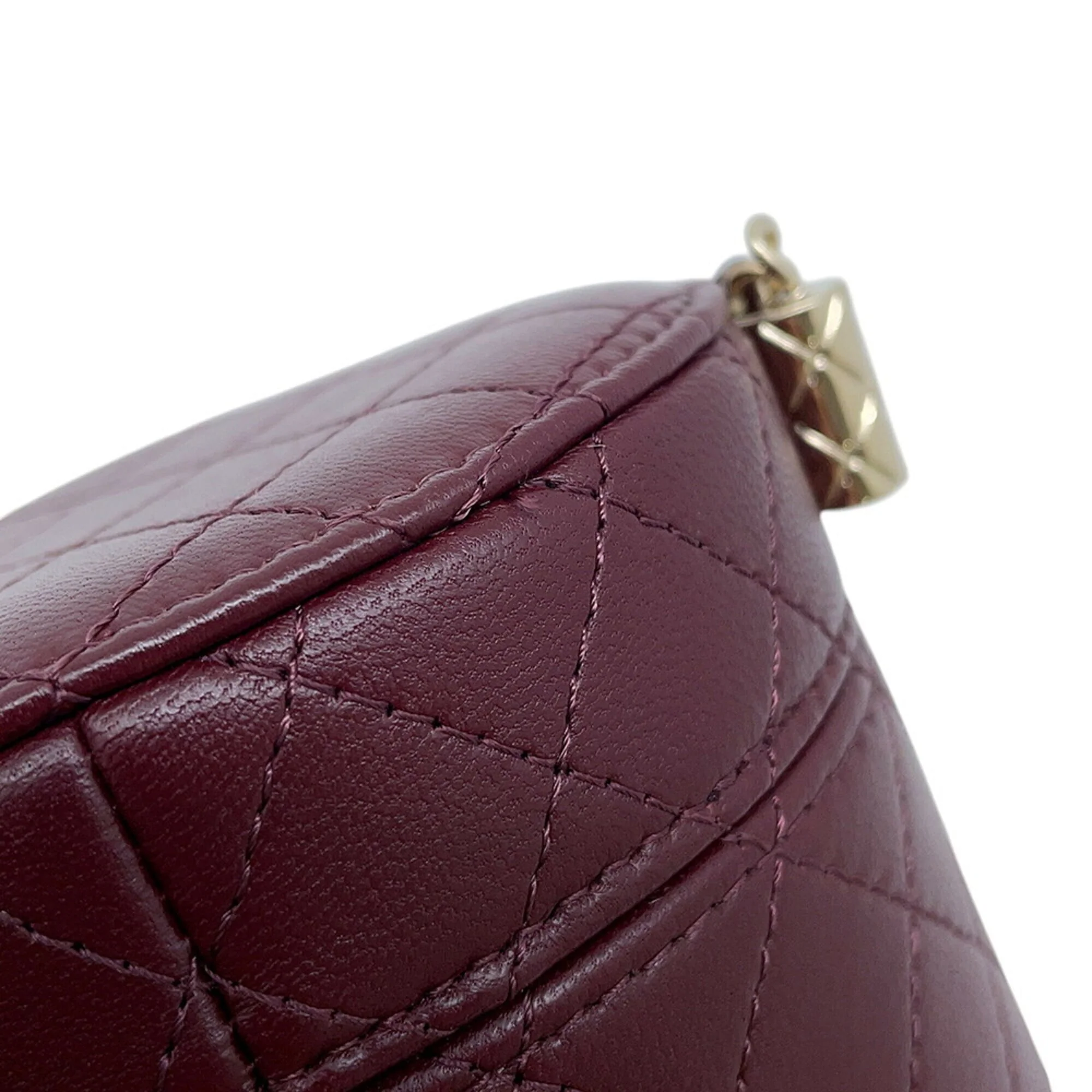 CC Allure Vanity Case with Chain Quilted Lambskin Mini - Image 8