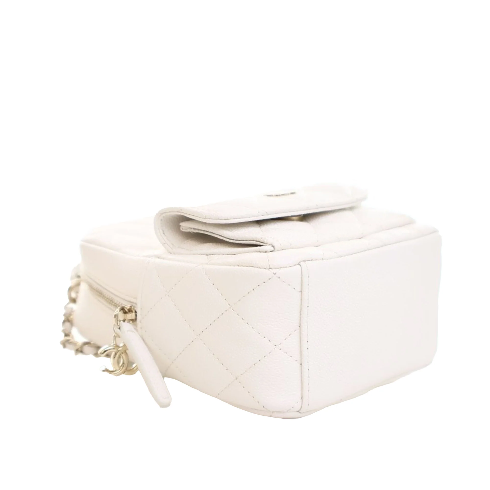 Classic CC Chain Pocket Backpack Quilted Caviar Mini - Image 7