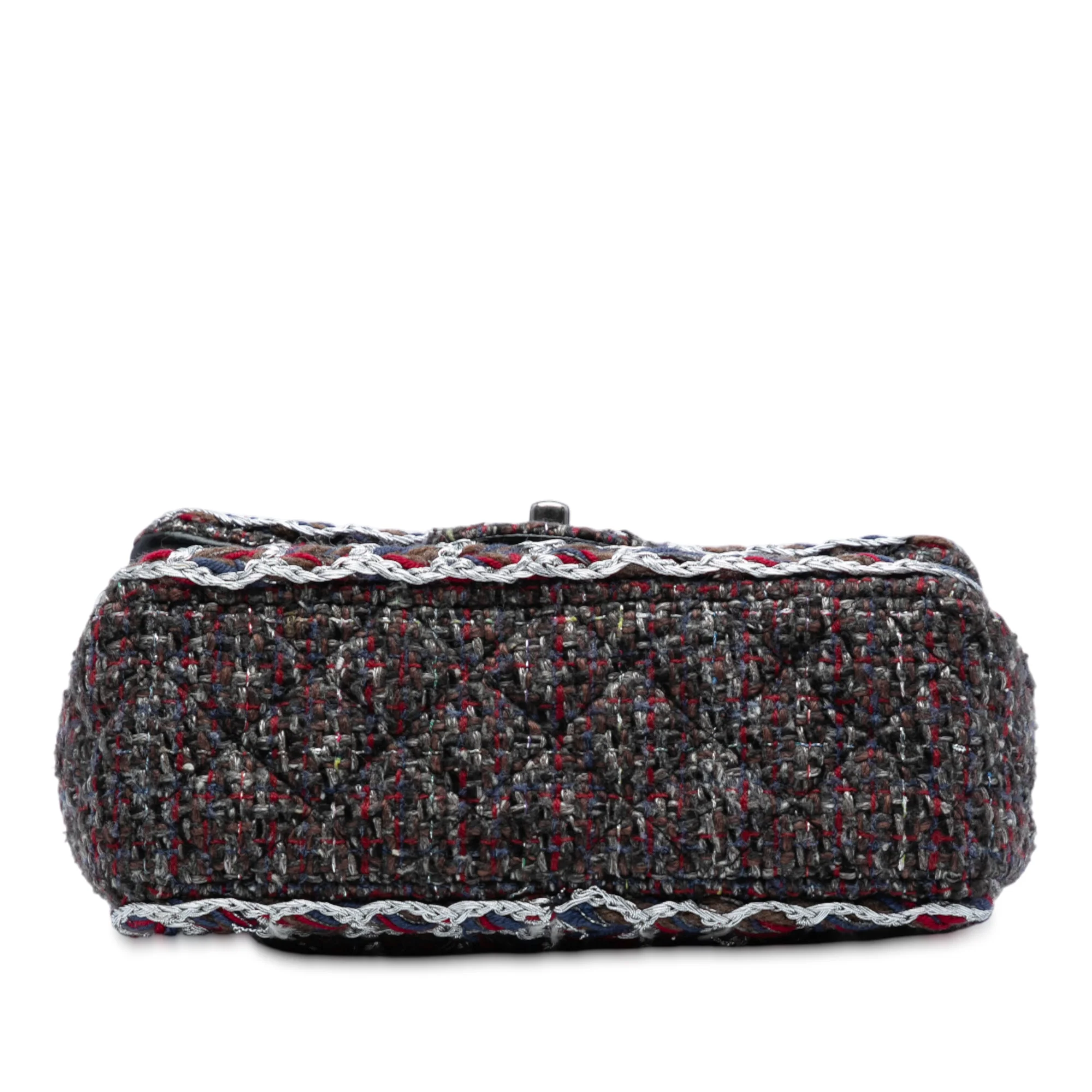 Classic Single Flap Bag Braided Quilted Tweed Mini - Image 3