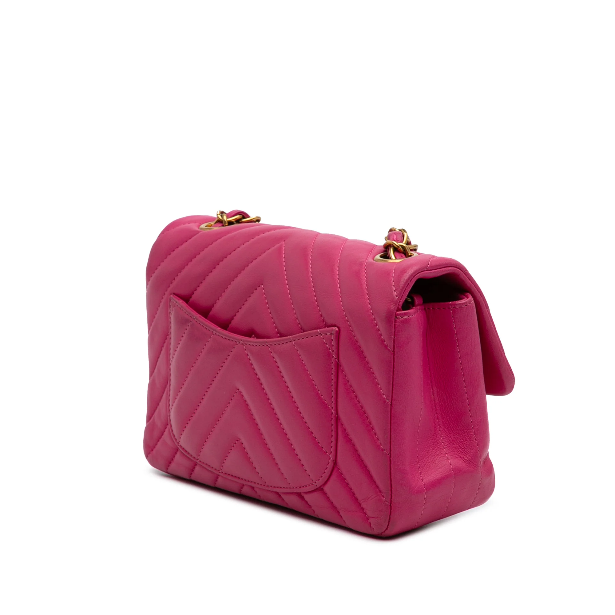 Classic Single Flap Bag Chevron Lambskin Mini - Image 2