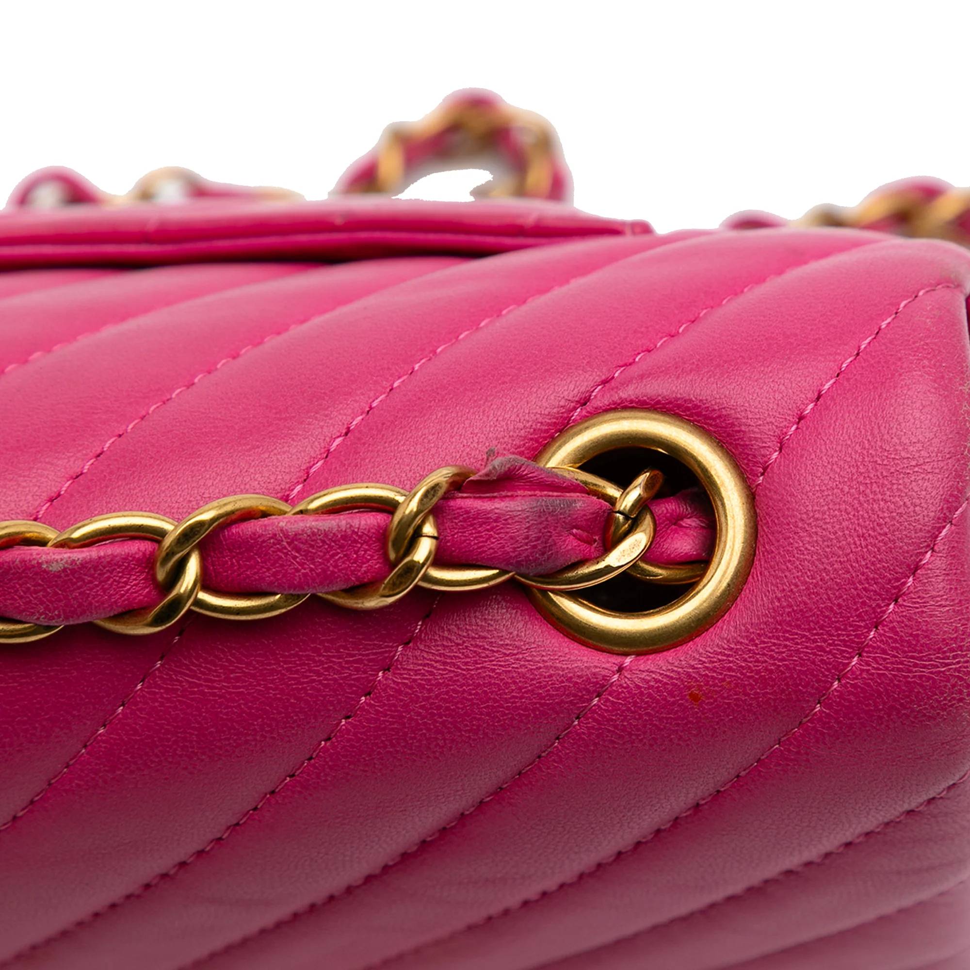 Classic Single Flap Bag Chevron Lambskin Mini - Image 9