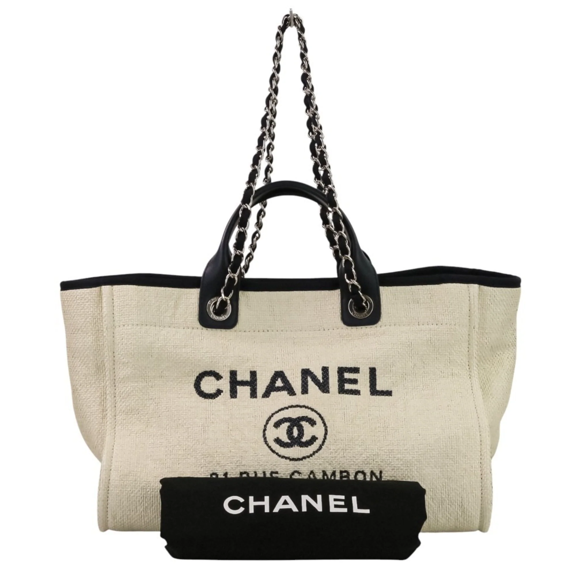 Deauville Tote Canvas with Sequins Medium