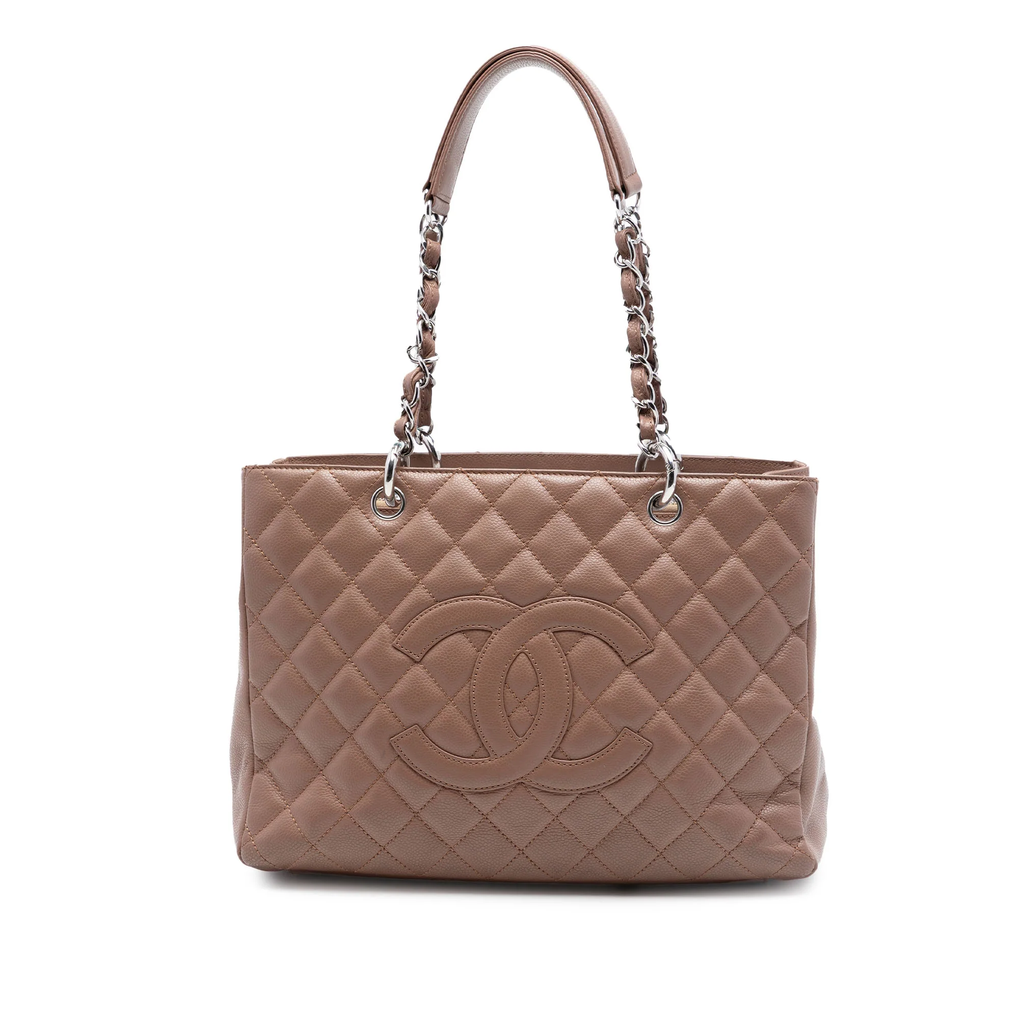 Grand Shopping Tote Quilted Caviar
