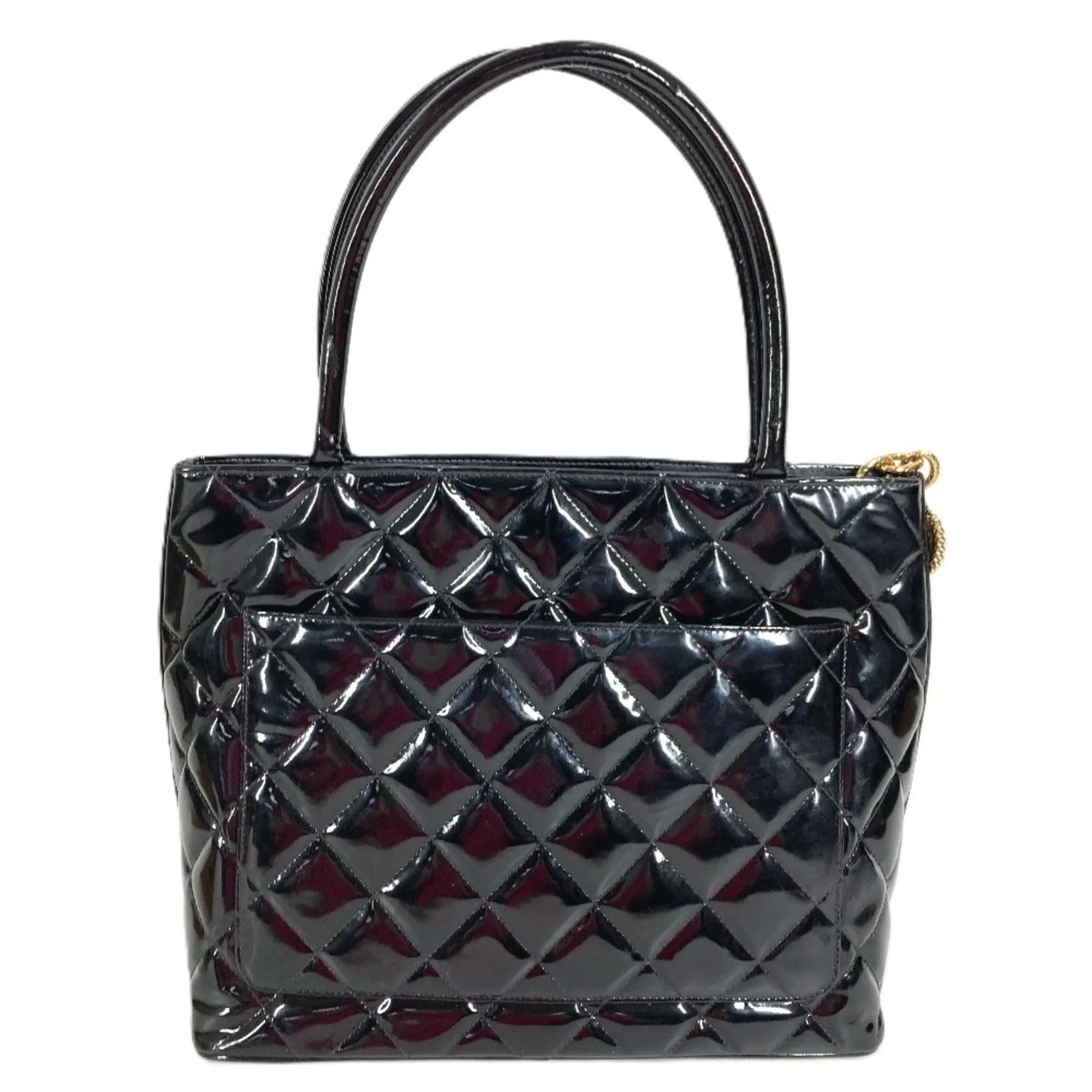 Medallion Tote Quilted Patent - Image 3