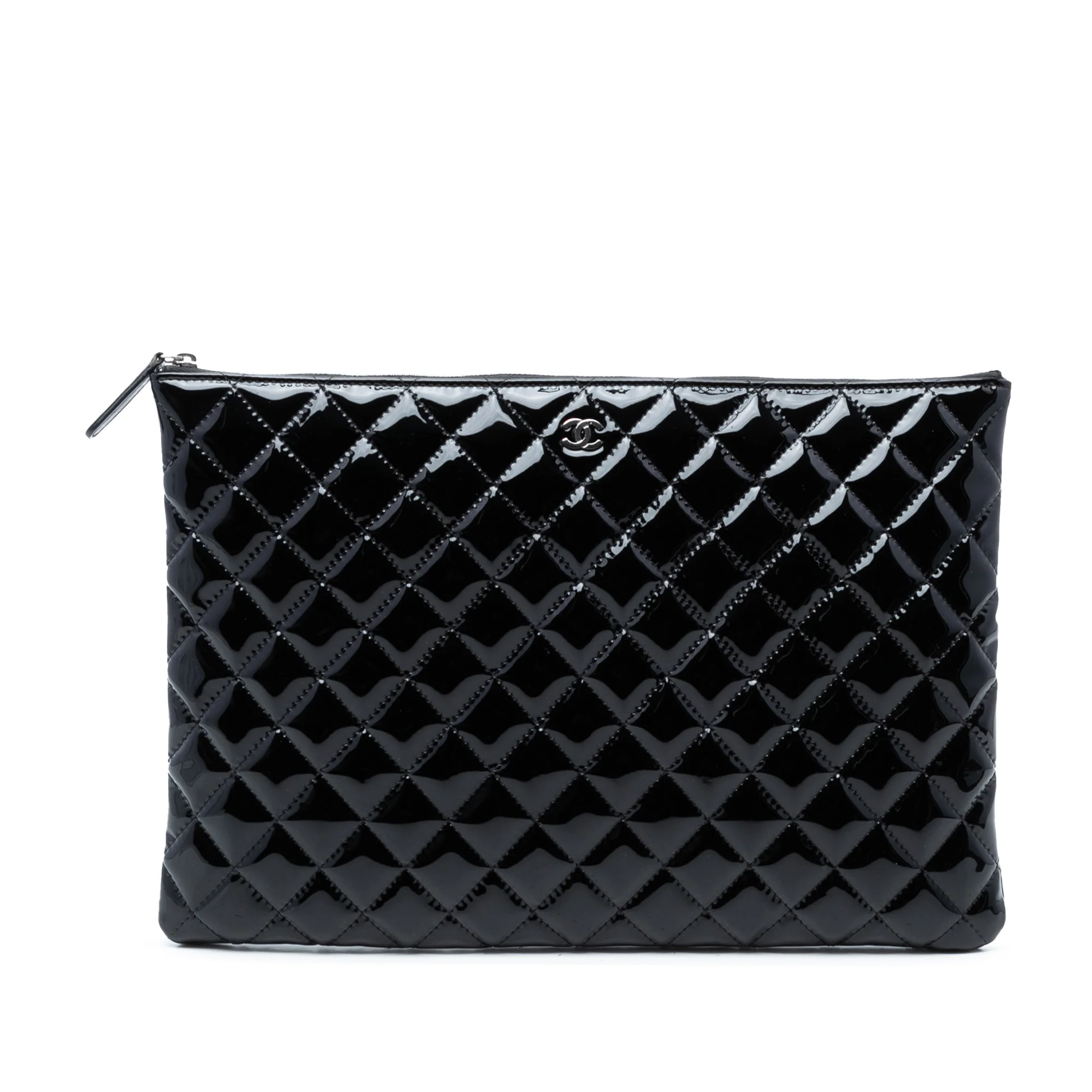 O Case Clutch Quilted Patent Large
