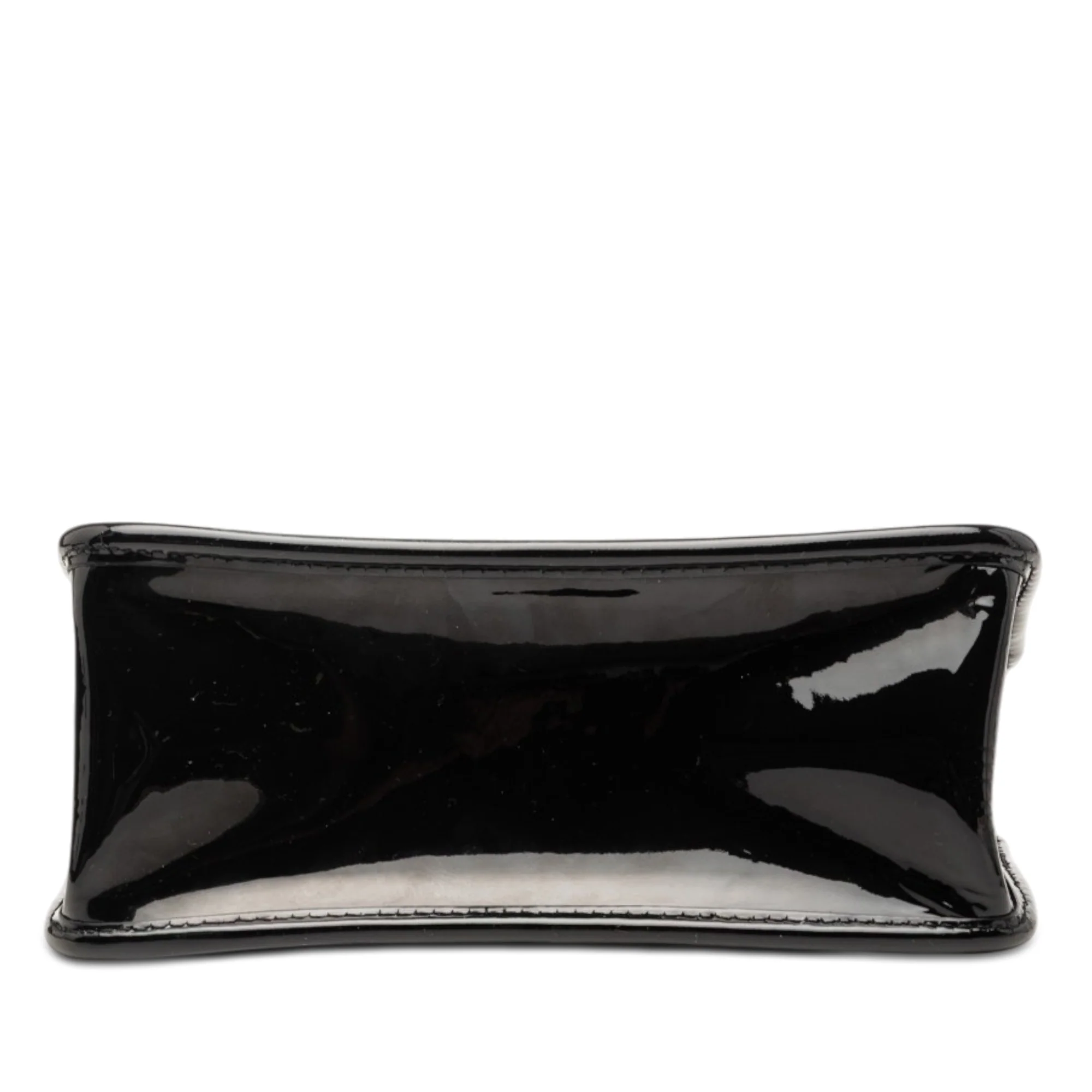 School Memory Top Handle Flap Bag Quilted Patent Small - Image 3