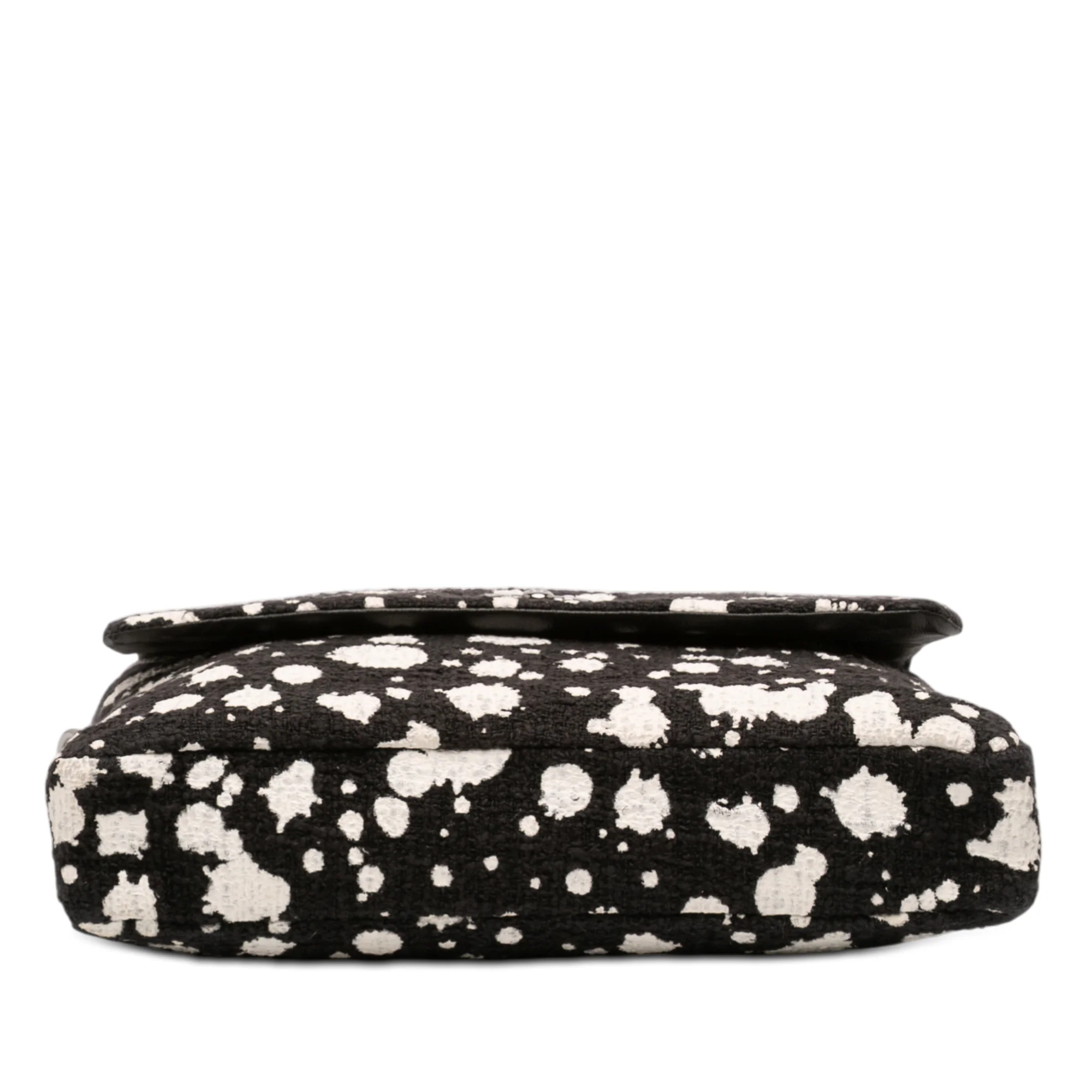 Splatter Paint Classic Double Flap Bag Tweed Medium - Image 3