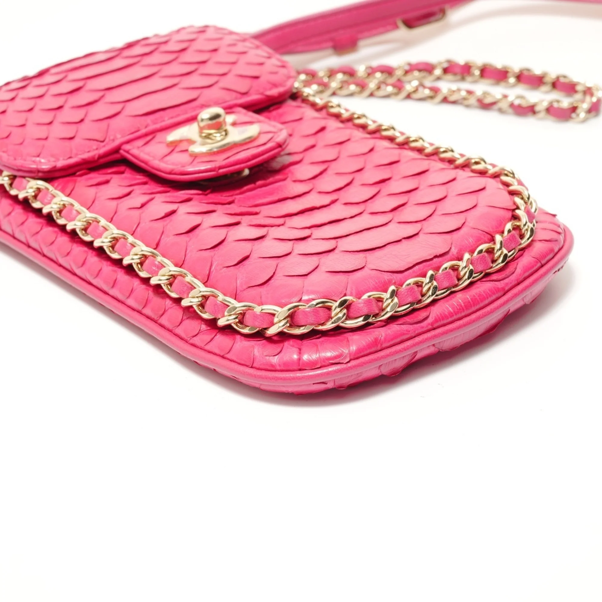 Unchained Flap Crossbody Bag Python Medium - Image 5