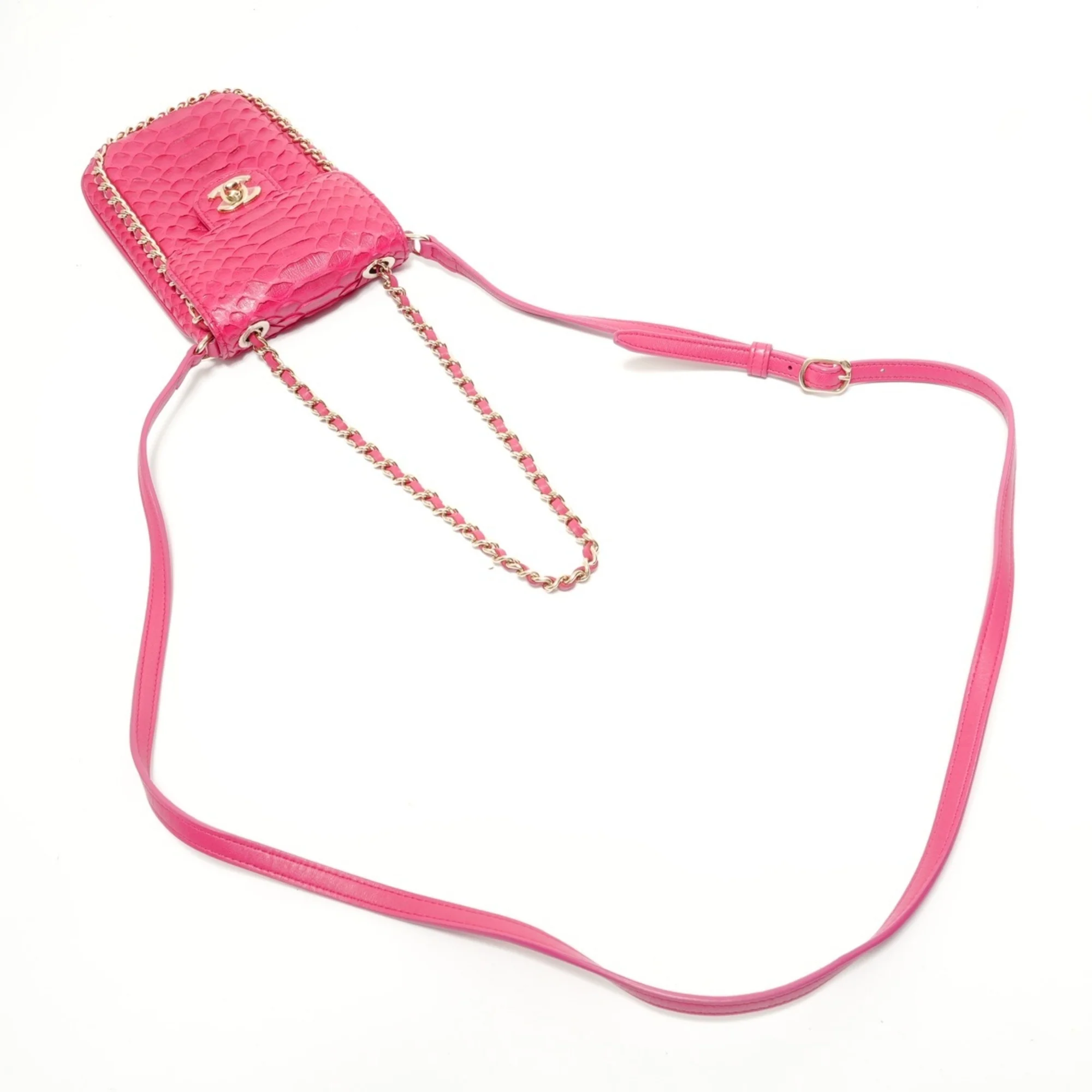 Unchained Flap Crossbody Bag Python Medium - Image 8