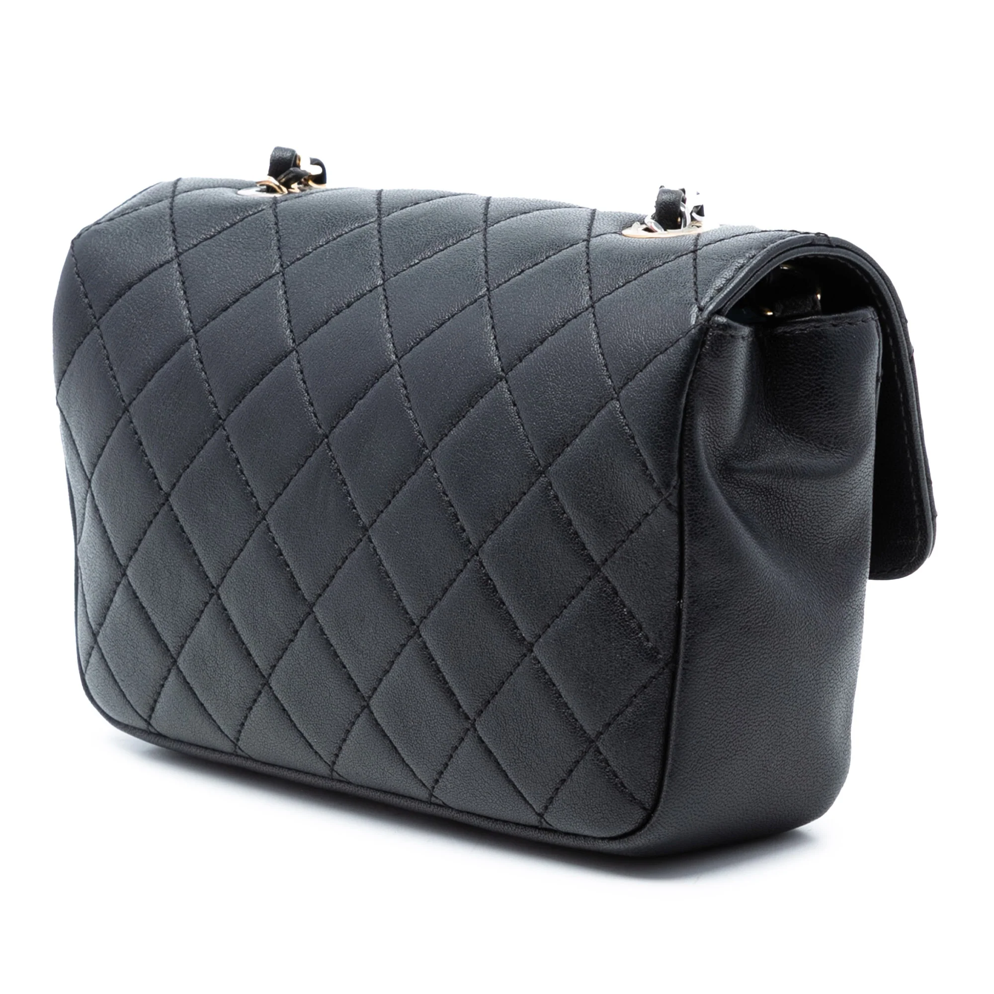 Vintage CC Chain Flap Bag Quilted Lambskin Mini - Image 2